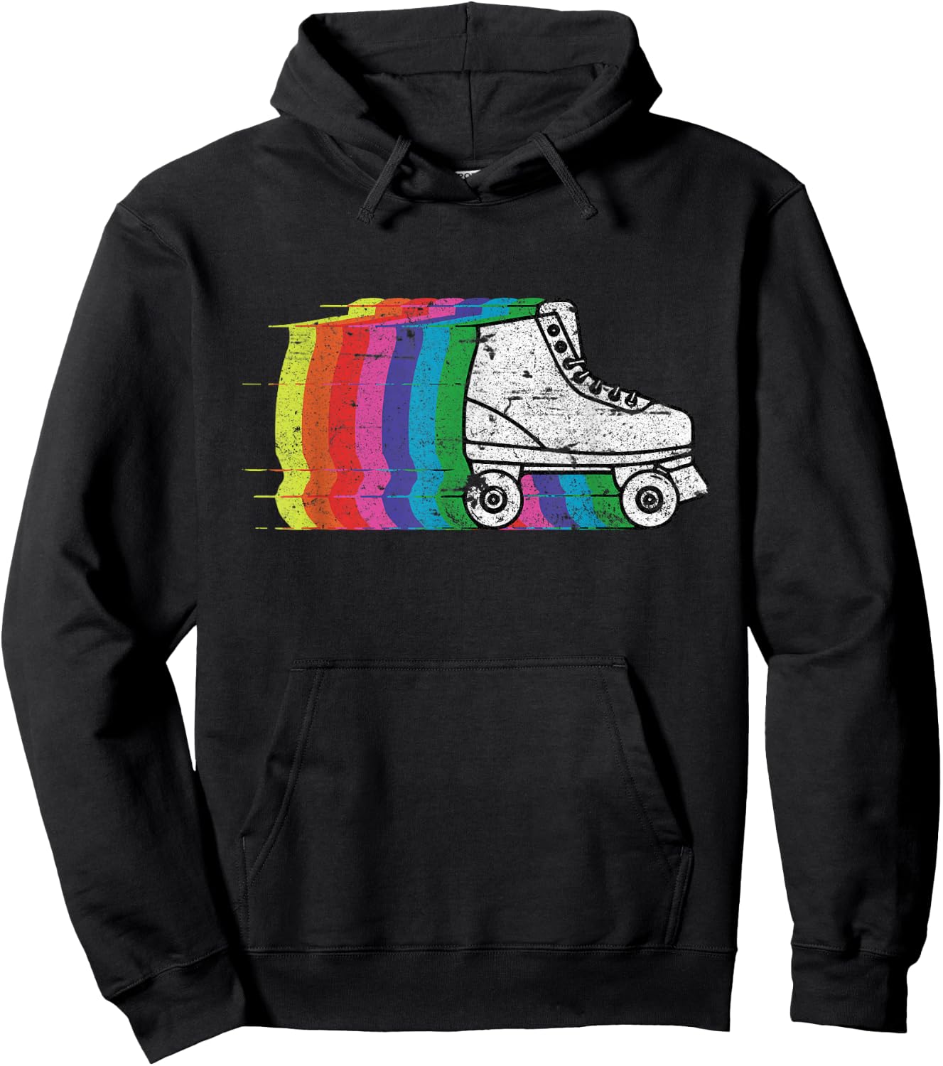 Roller Skate Skating 70s Retro Shirt Gift Hoodie - Hoodie | Black