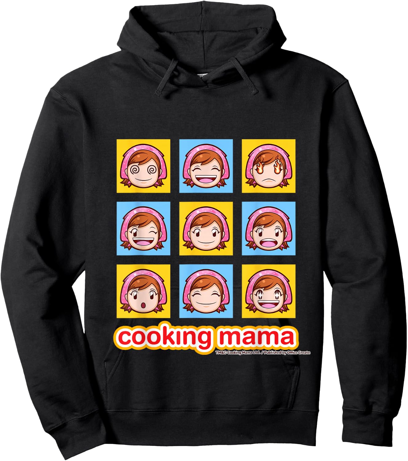 Cooking Mama Faces color Hoodie - Hoodie | Black