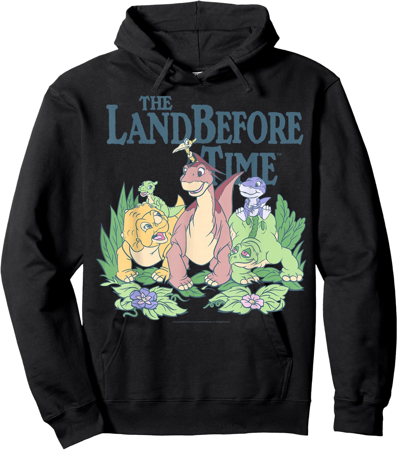 Land Before Time Pastel Dinosaur Friends Hoodie - Hoodie | Black