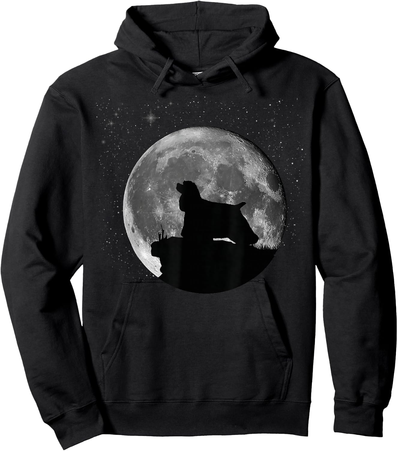 American Cocker Spaniels Moon Hoodie - Hoodie | Black