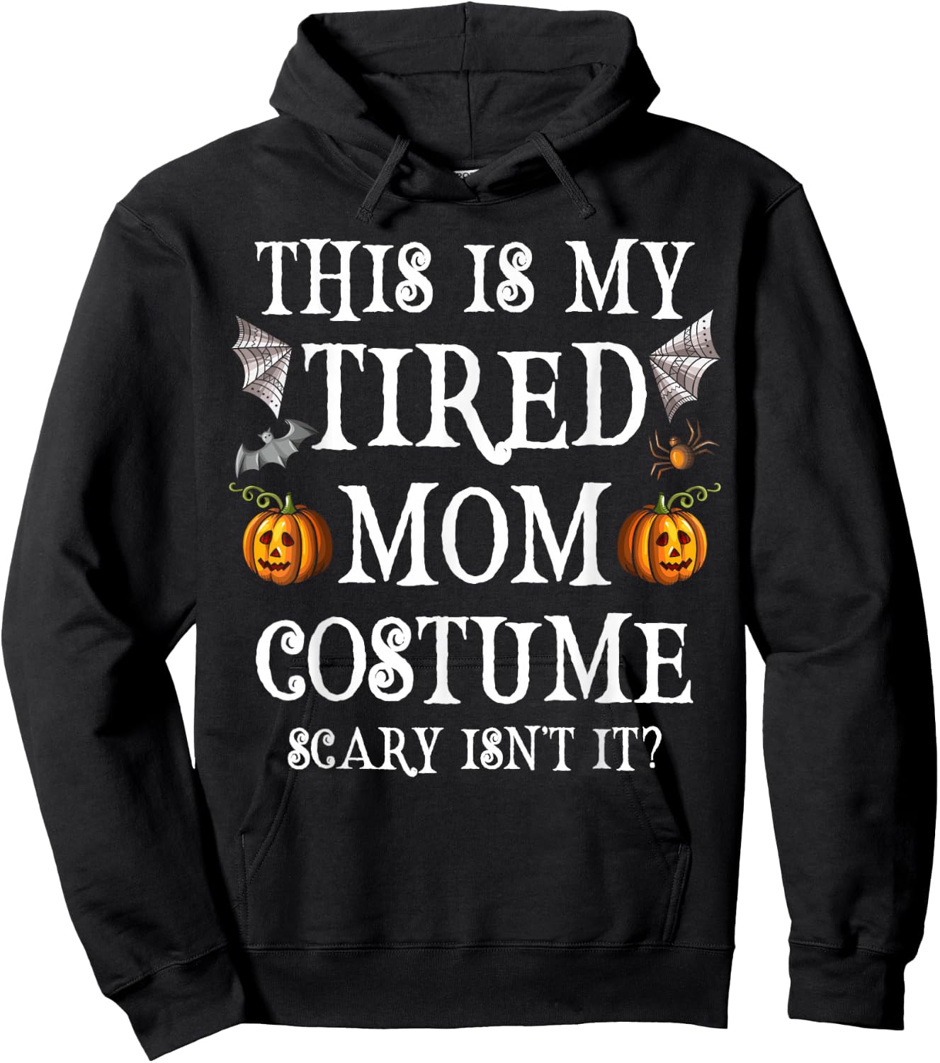 This Is My Tired Mom Costume Funny Halloween Candy Police Hoodie - Hoodie | Black
