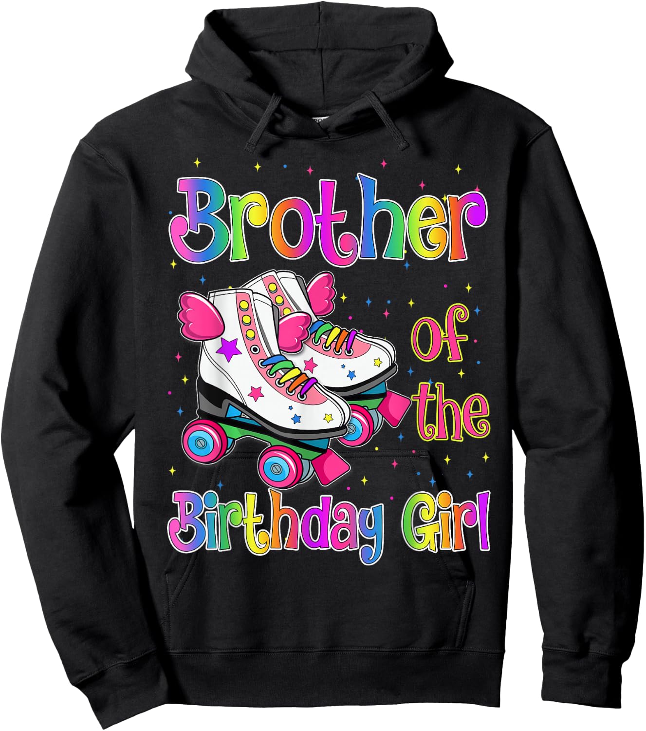 Brother Birthday Rolling Skate Birthday family Party Hoodie - Hoodie | Black