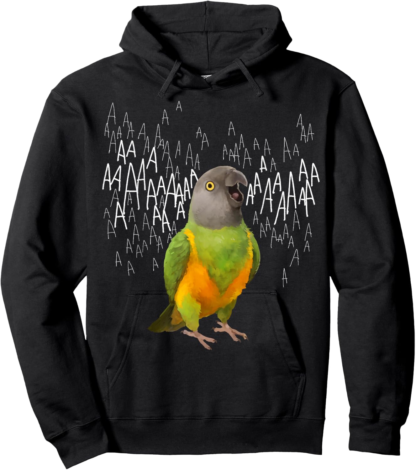 Screaming Senegal Parrot Hoodie - Hoodie | Black