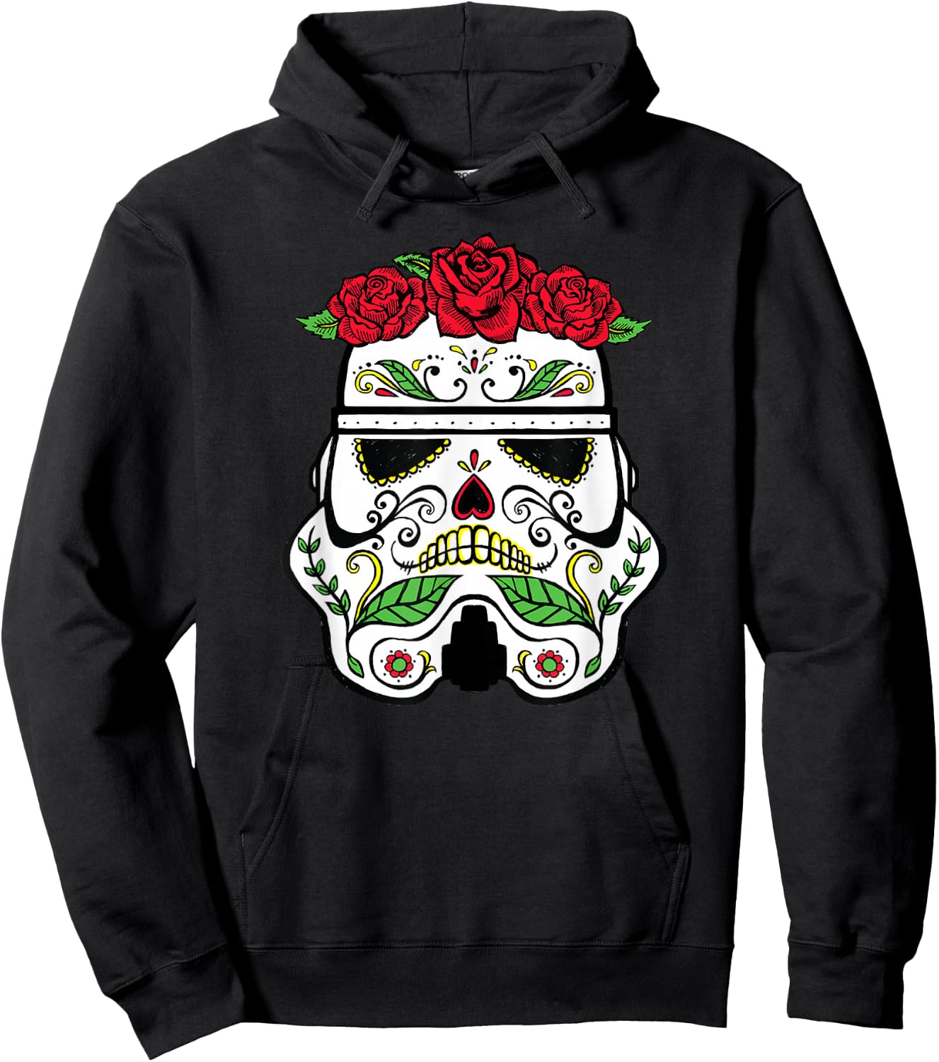 Star Wars Stormtrooper Roses Sugar Skull Hoodie - Hoodie | Black