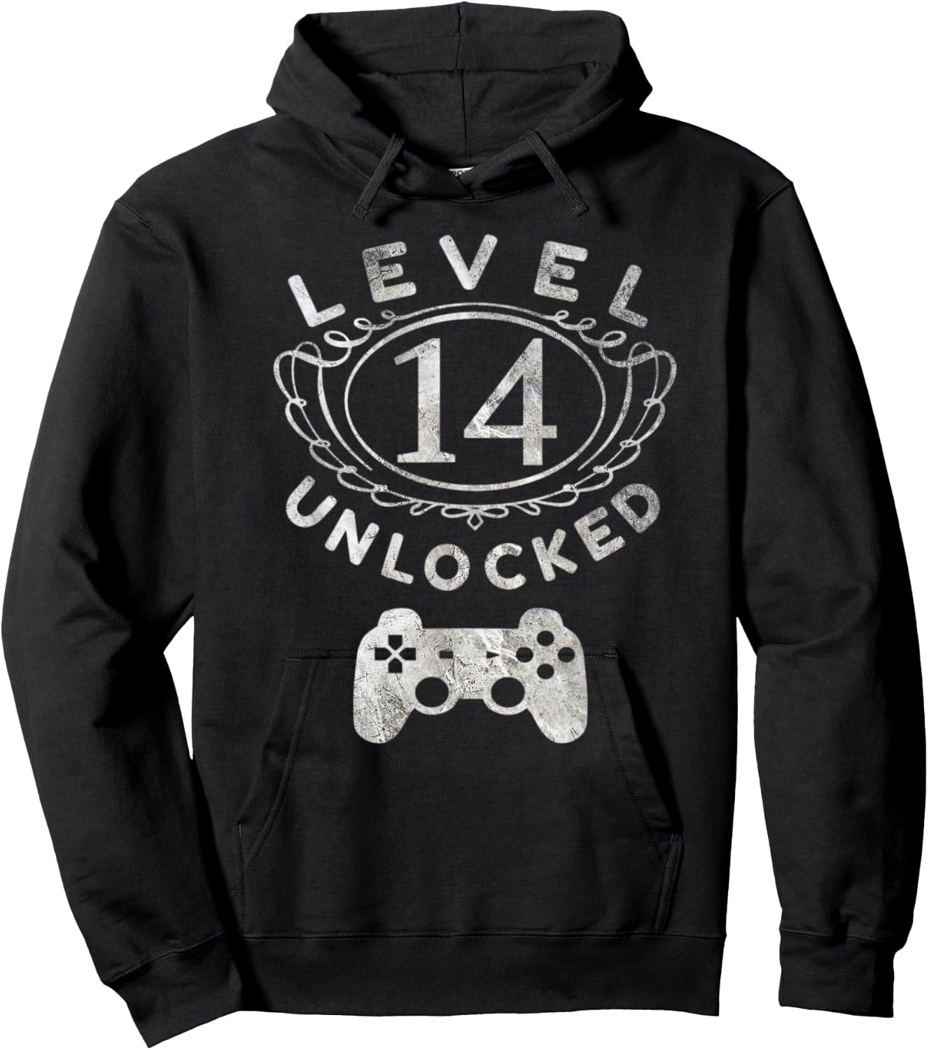 Level 14 Unlocked - 14th Birthday Gamer Gift Hoodie - Hoodie | Black