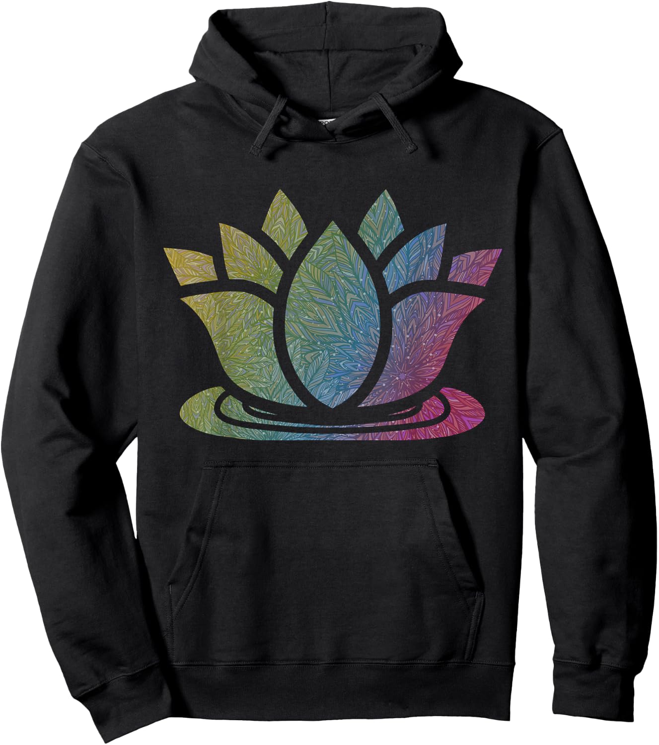 Lotus Flower Yoga Meditation Namaste Cute Gift Hoodie - Hoodie | Black
