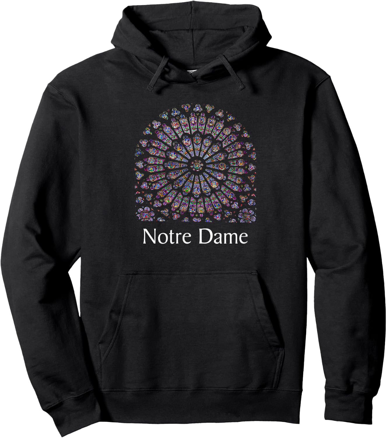 Notre Dame Rose Window Hoodie - Hoodie | Black