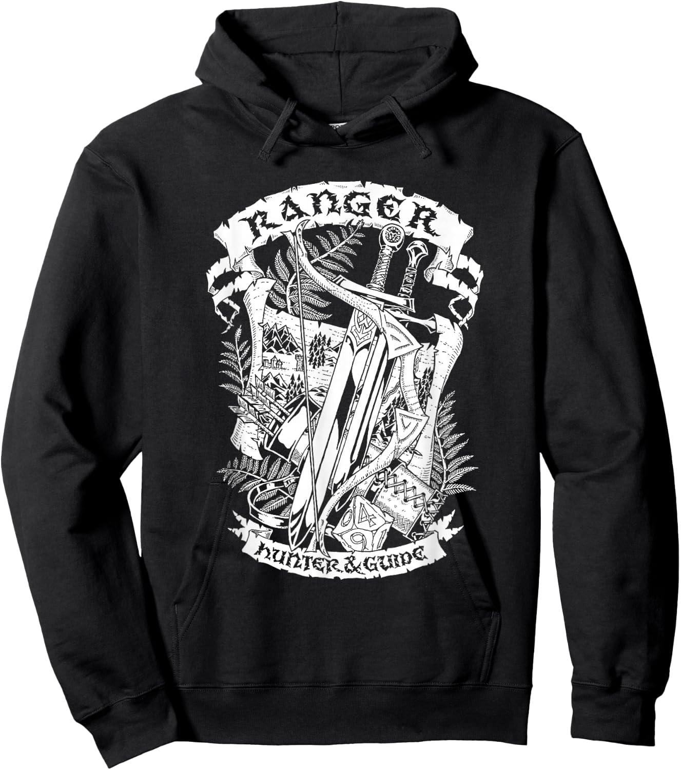 Games Sesh Fantasy RPG - Ranger Hoodie - Hoodie | Black