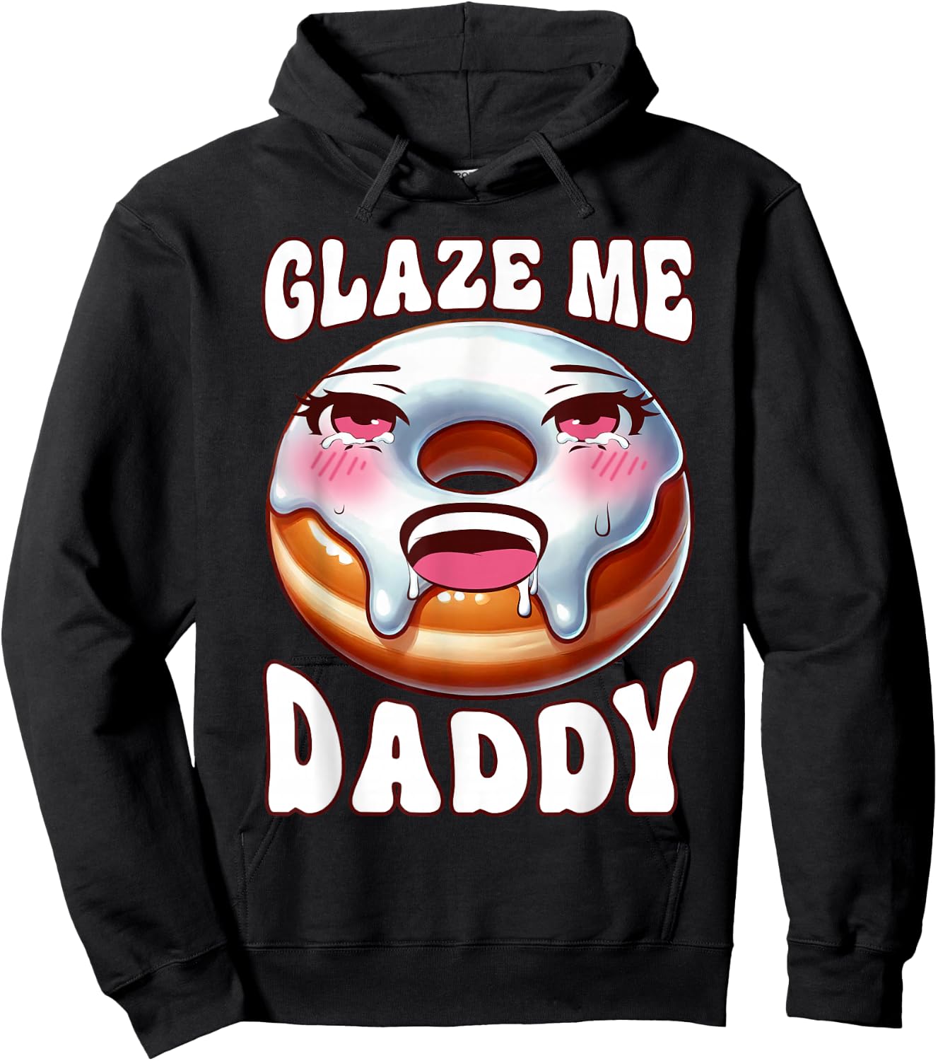 Inappropriate Glaze Me Daddy Dirty Donut Prank Adult Humor Hoodie - Hoodie | Black