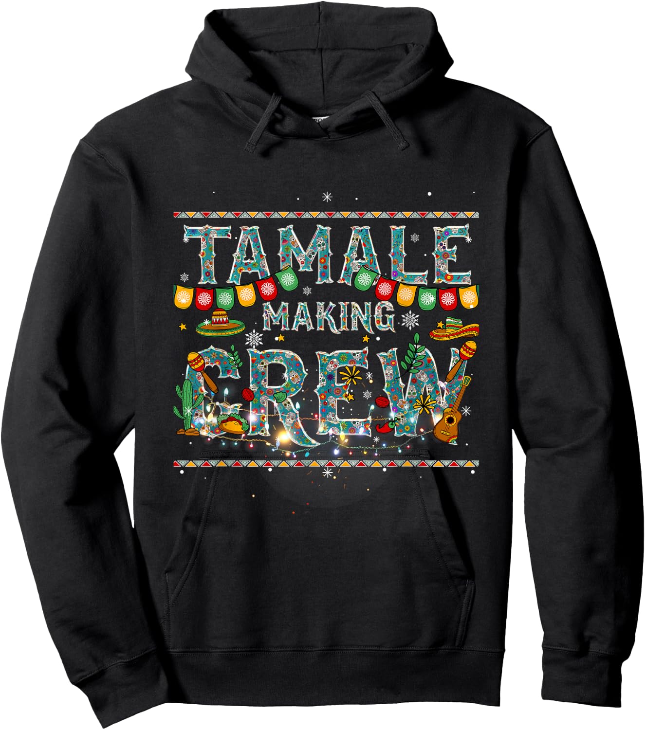Christmas Tamale Making Crew Mexican Food Family Matching Hoodie - Hoodie | Black