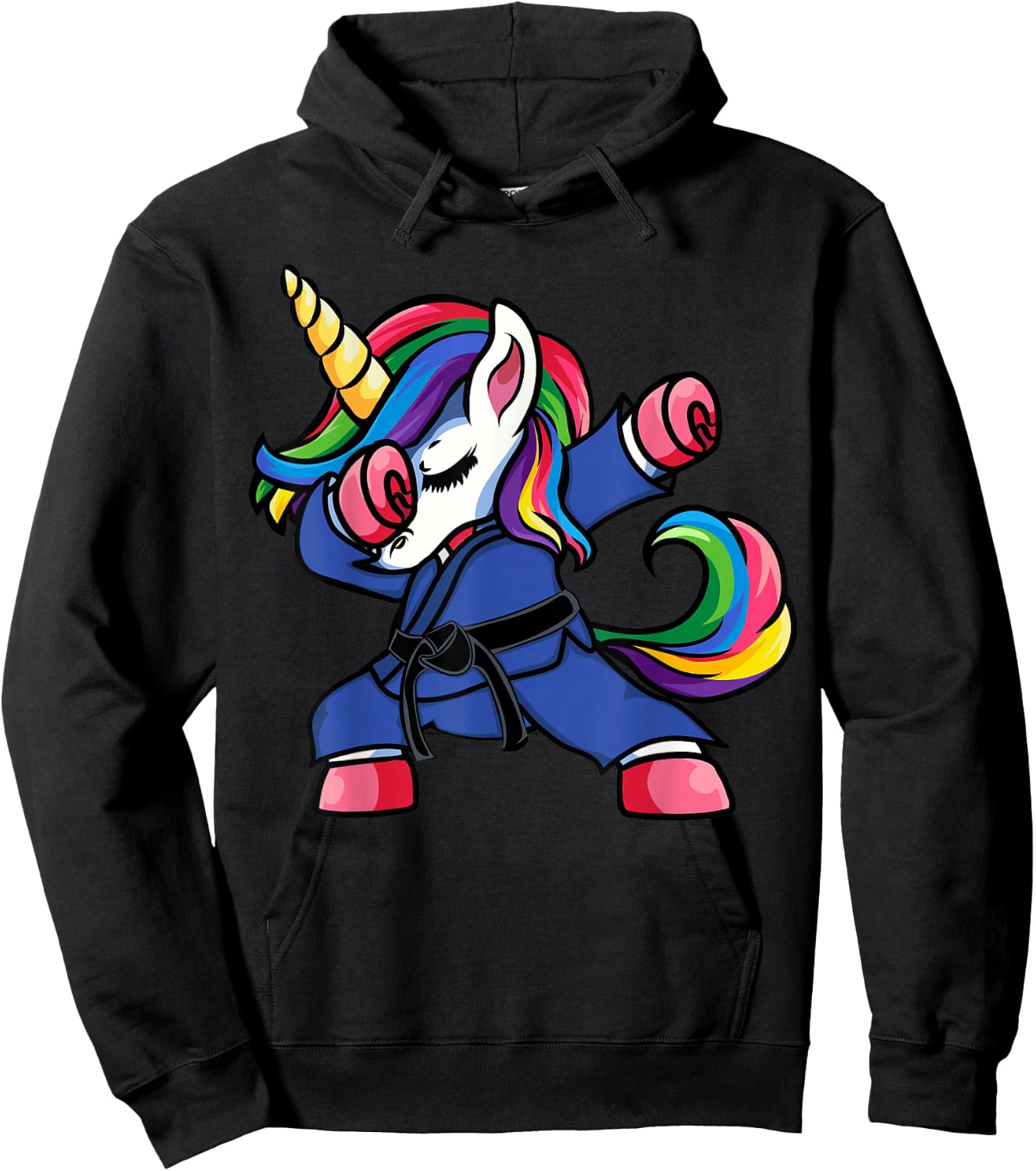 Dabbing Unicorn Brazilian Jiu Jitsu Mom , BJJ Women Girls Small Hoodie - Hoodie | Black
