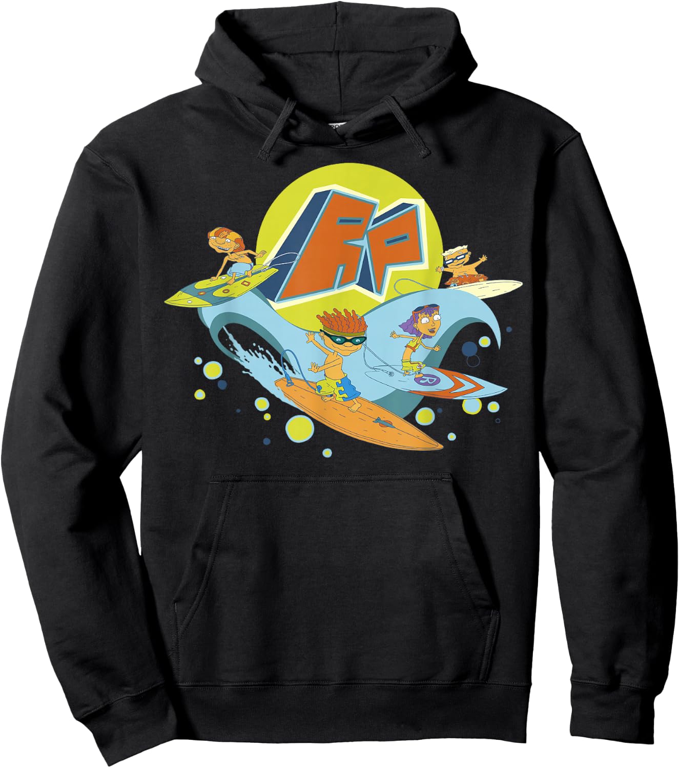 Rocket Power Surfing Group Shot Logo Hoodie - Hoodie | Black