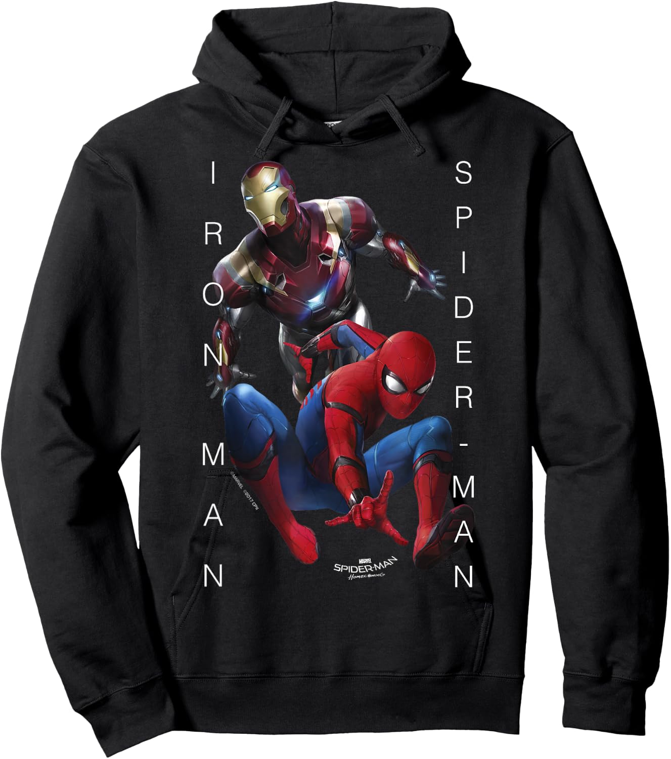 Marvel Spider-Man Homecoming Iron Man The Dream Team Hoodie - Hoodie | Black
