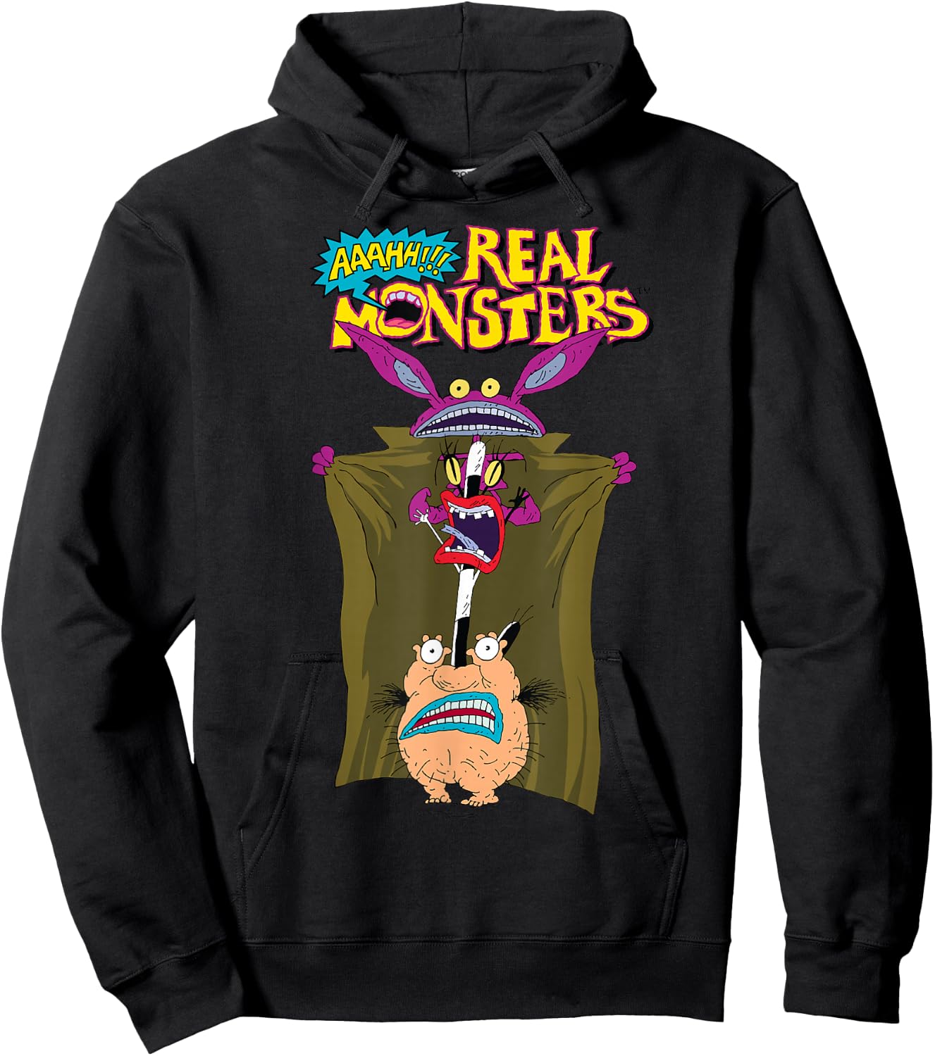 Nickelodeon AAAHH Real Monsters Trench Coat Disguise Hoodie - Hoodie | Black