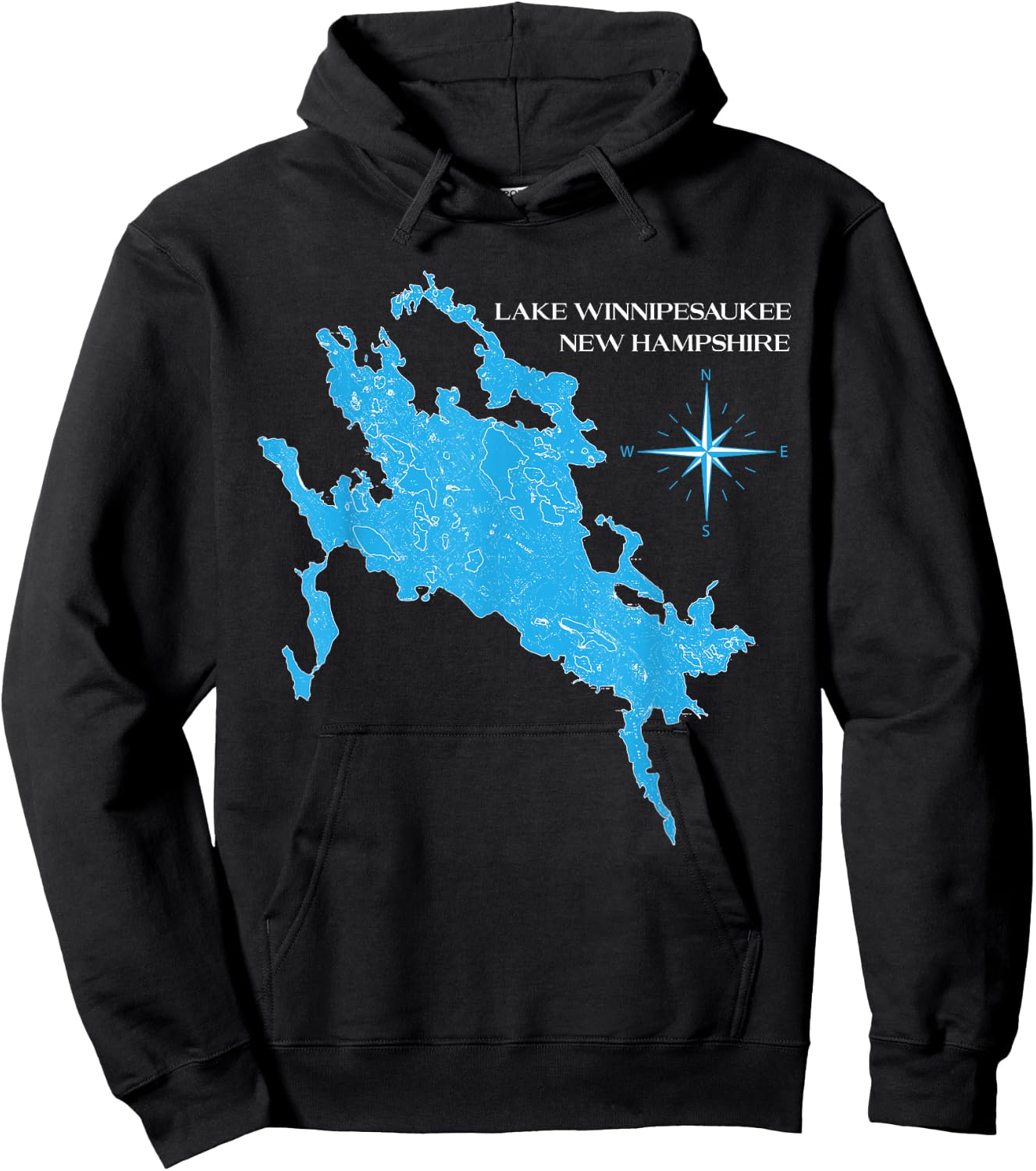 Lake Winnipesaukee New Hampshire Hoodie - Hoodie | Black