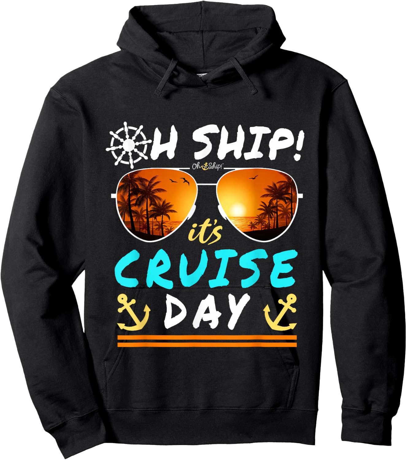 Cruise Wear It's Cruise Day Matching Group Cruise - -Adults & Kids, Black, Small, Short Sleeve Hoodie - Hoodie | Black