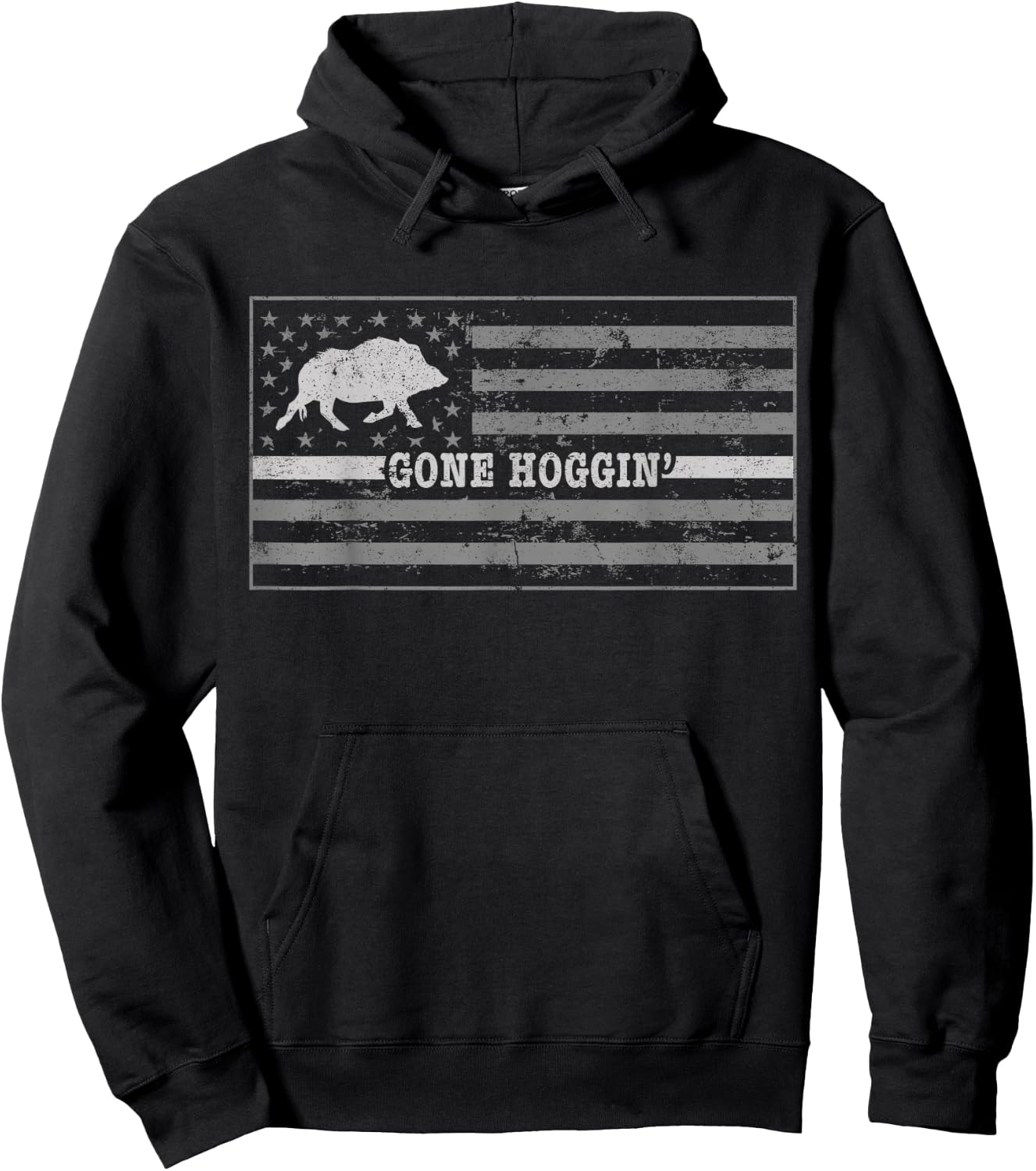 Dog Hog Hunting Shirt Gone Hoggin Hog Hunting Stuff Hoodie - Hoodie | Black