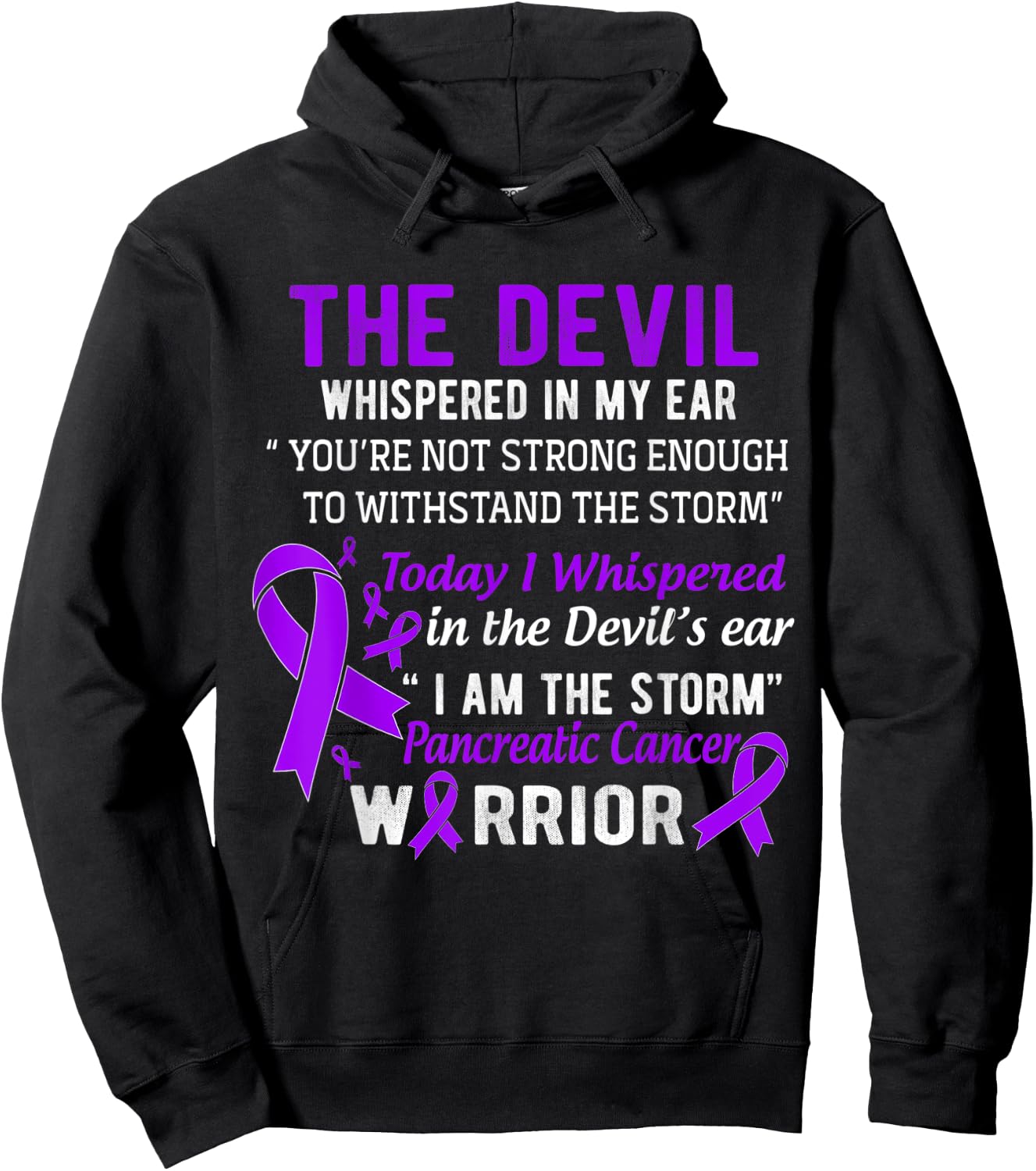 I am the Storm Pancreatic Cancer Warrior Hoodie - Hoodie | Black