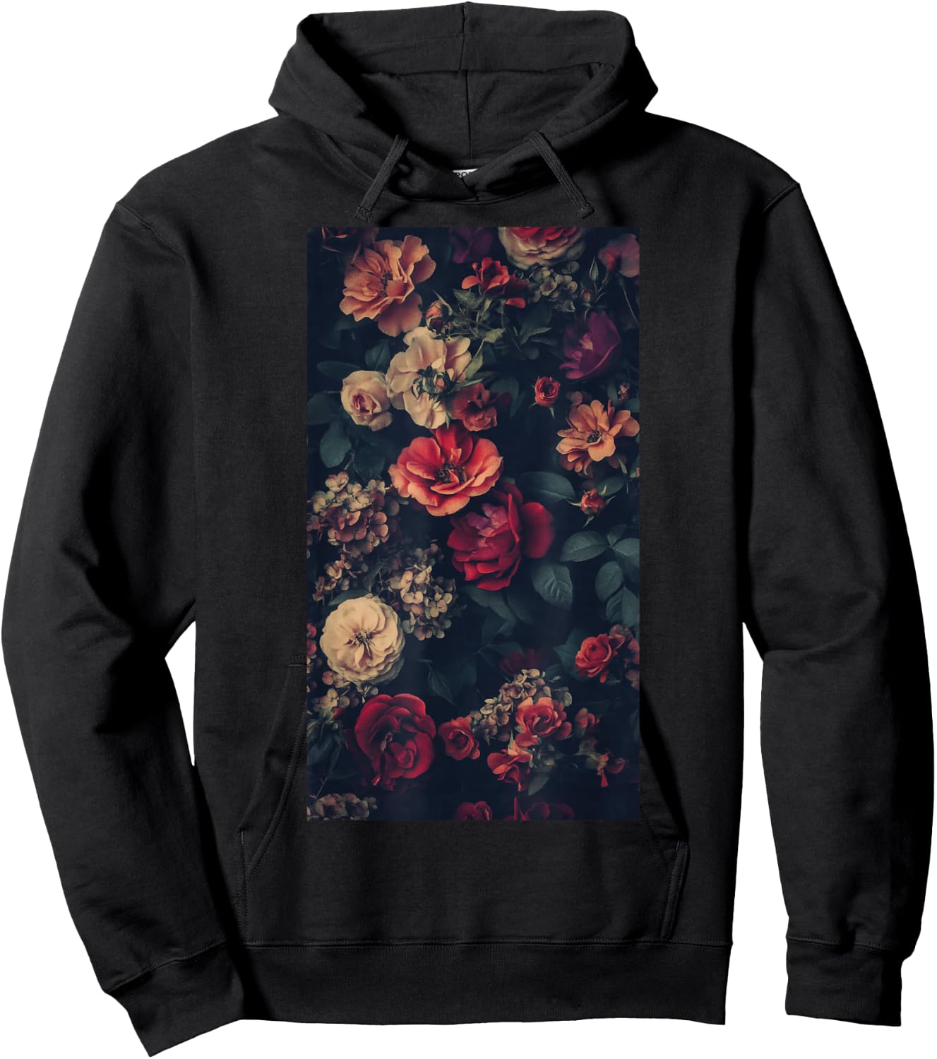 Vintage Floral Pattern Botanical art Garden theme Hoodie - Hoodie | Black