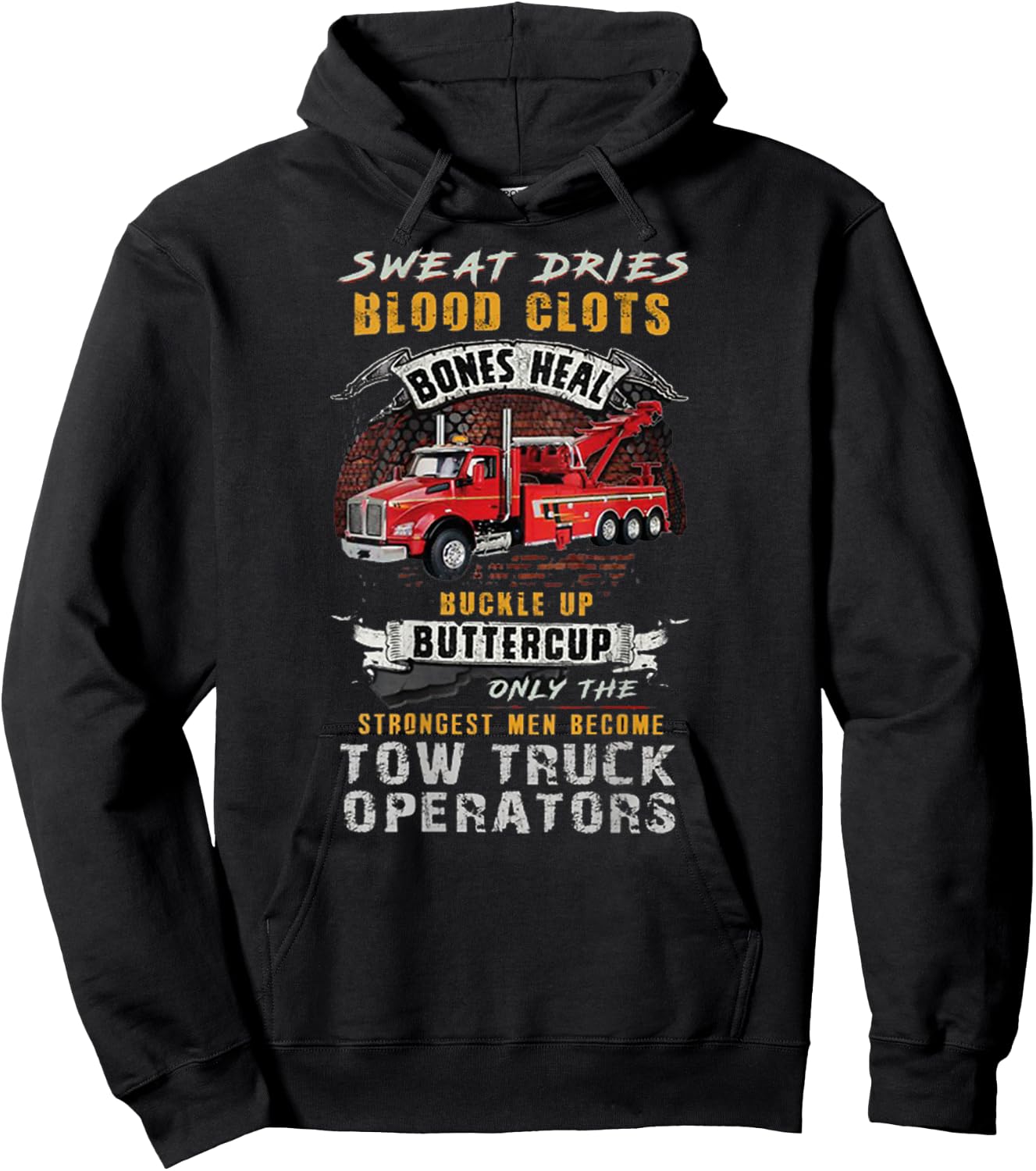 Strongest Tow Truck Operator Hoodie - Hoodie | Black