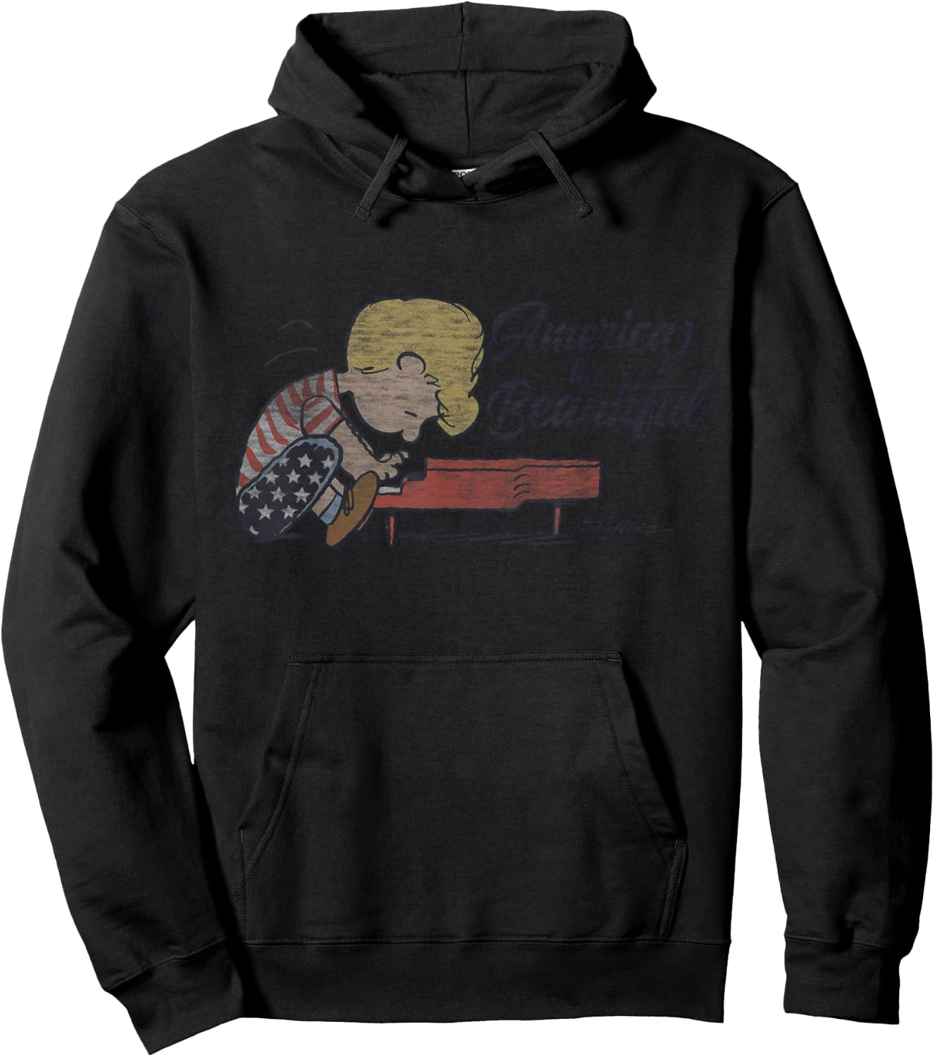 Peanuts Schroeder America The Beautiful Hoodie - Hoodie | Black