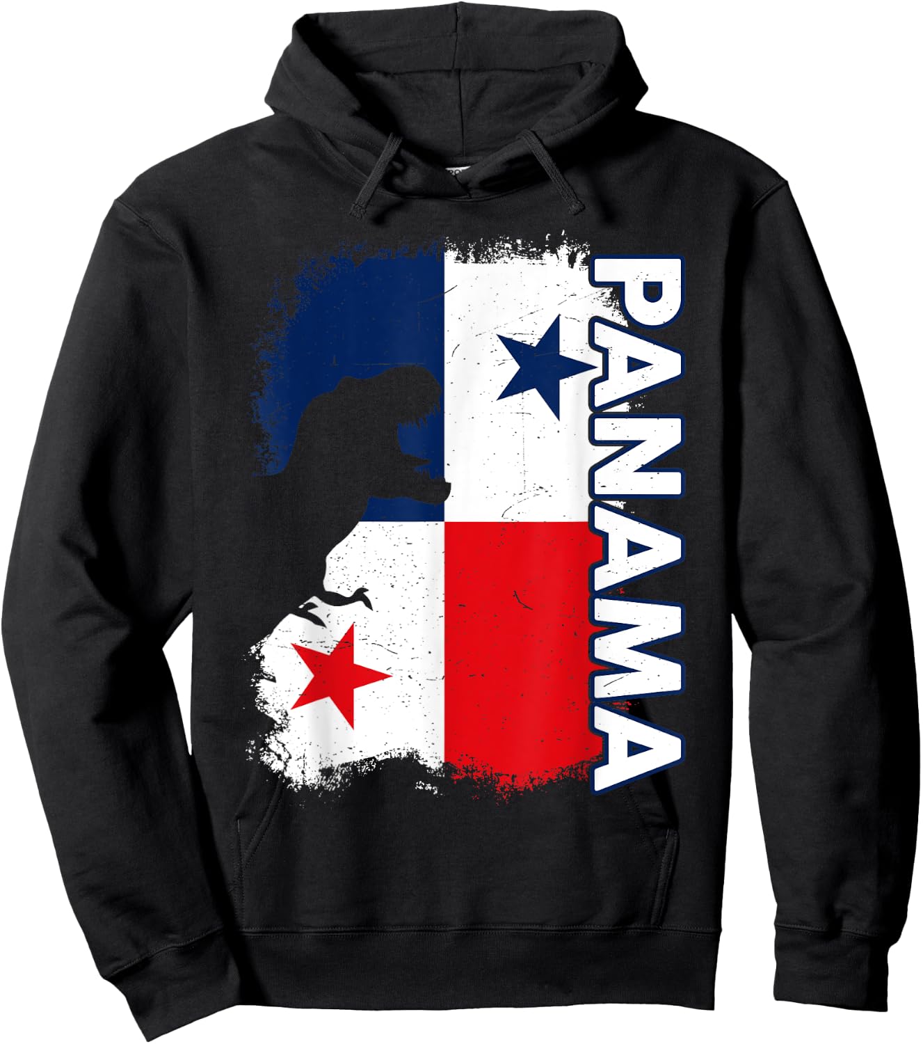 Kids Panama Flag Boy Dino Panamanian Hispanic Heritage Month Hoodie - Hoodie | Black