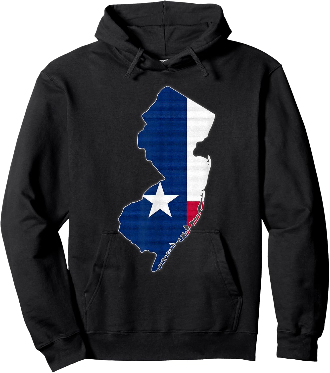 NEW JERSEY STATE MAP TEXAS TX Flag Roots Men Women Gift Hoodie - Hoodie | Black