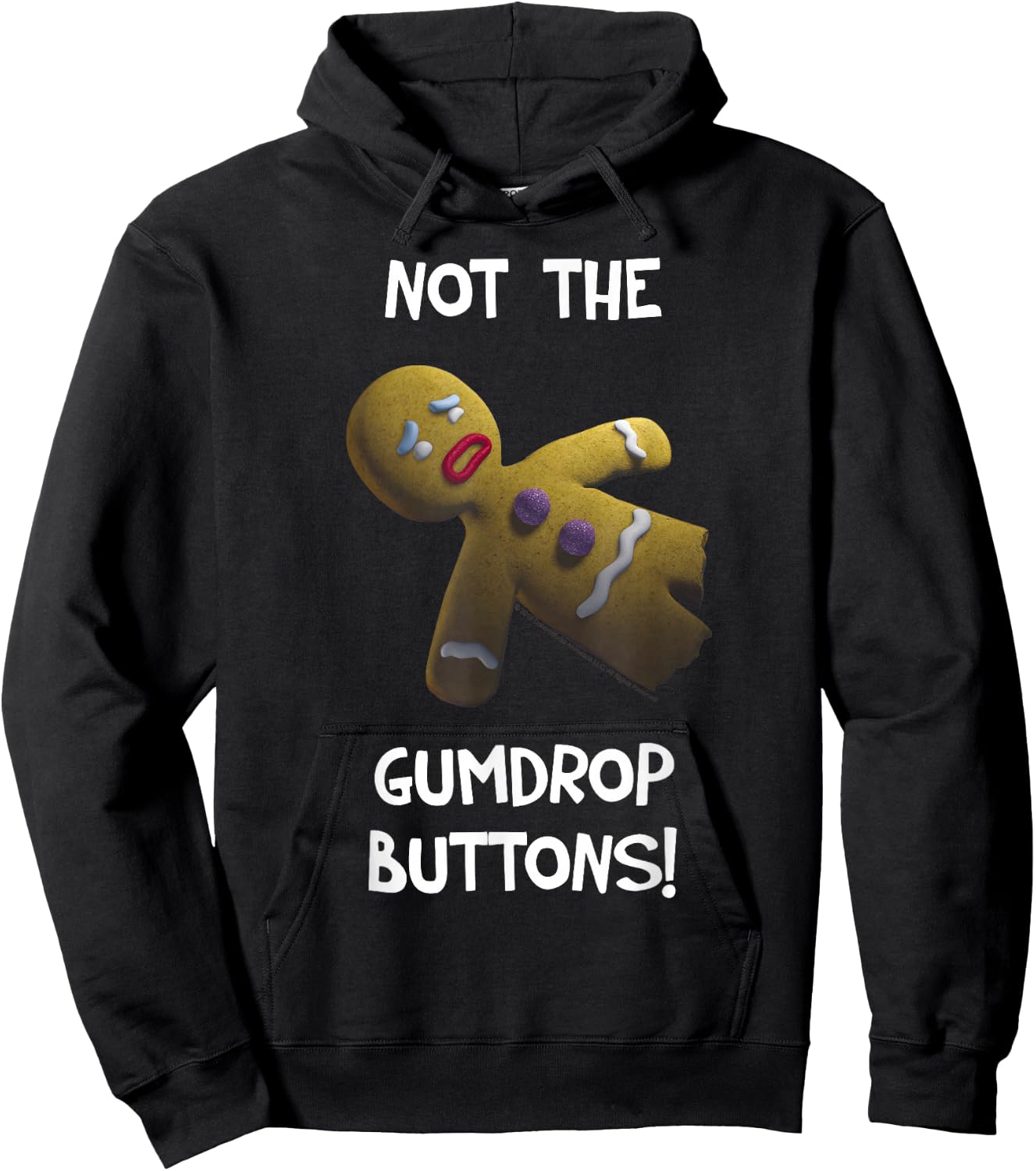 Shrek Gingerbread Man Not The Gumdrop Buttons Hoodie - Hoodie | Black