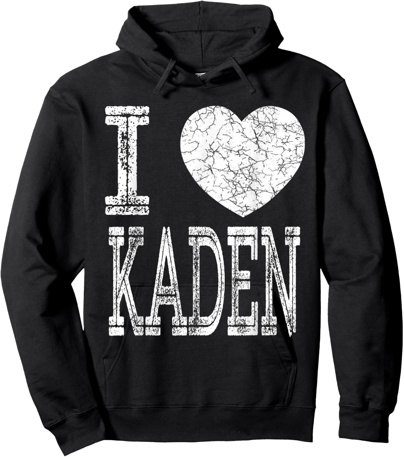 I Love Kaden Valentine Boyfriend Son Boy Heart Husband Name Hoodie - Hoodie | Black