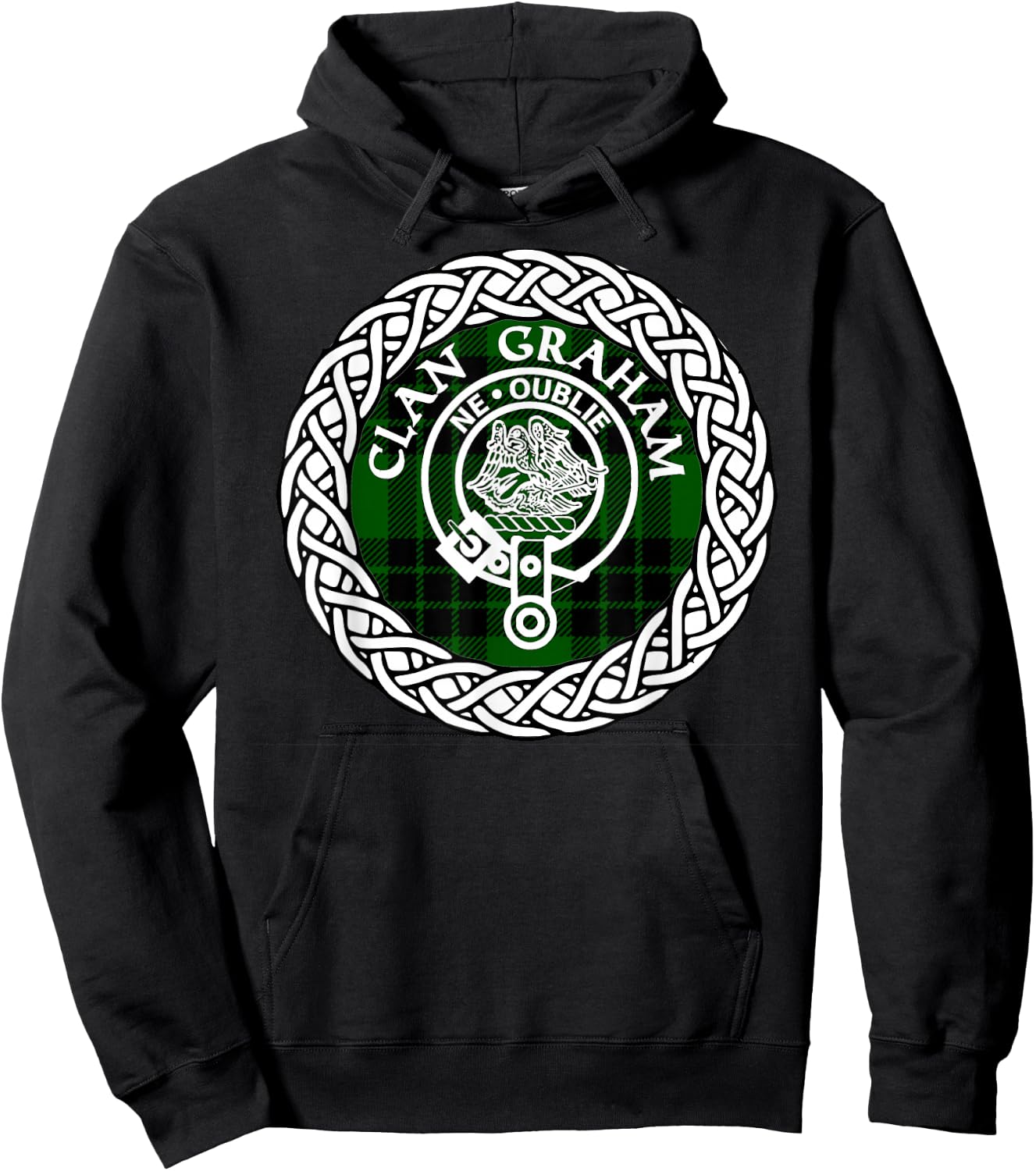 Graham Clan surname Scottish tartan Hoodie - Hoodie | Black