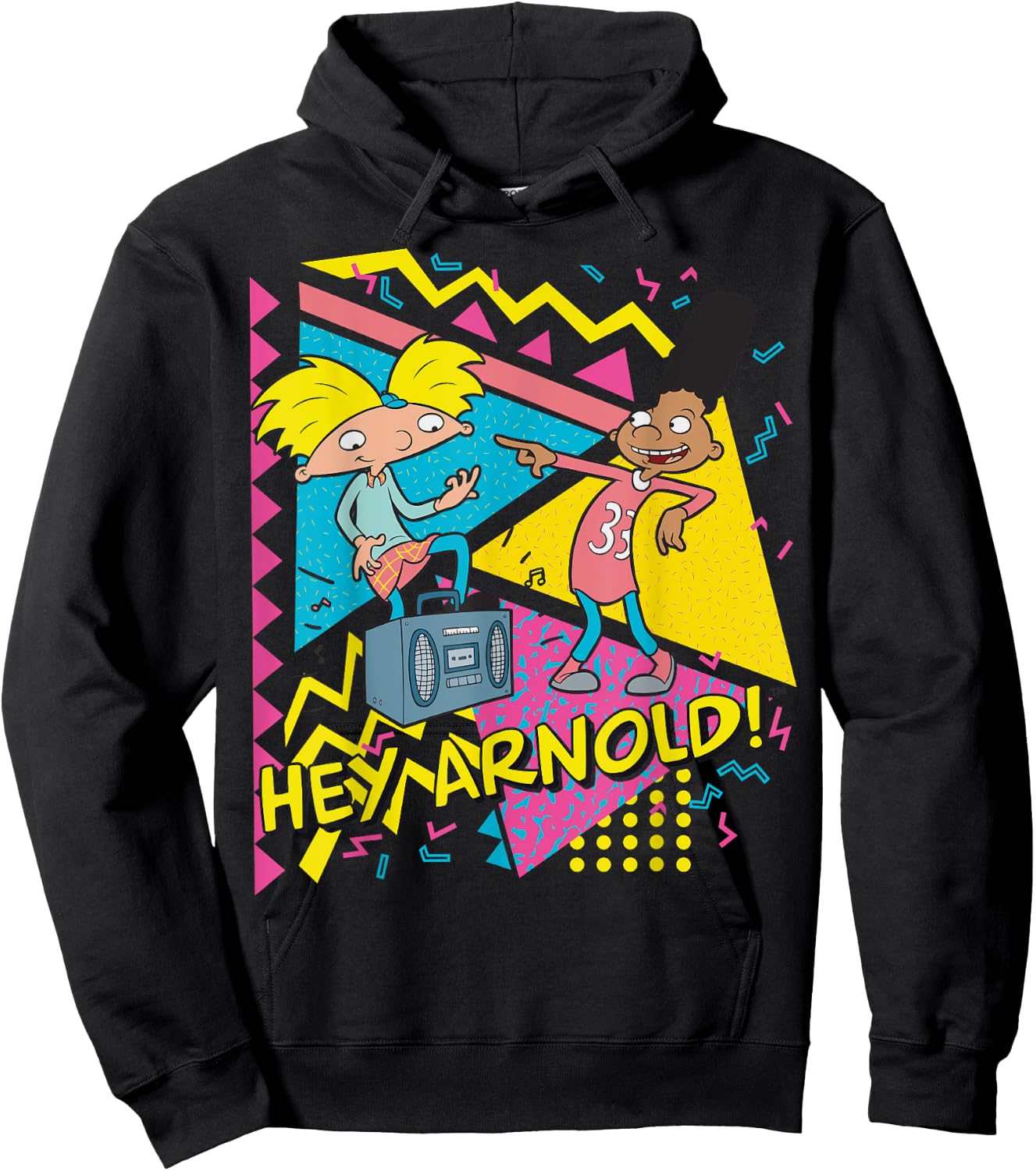 Hey Arnold! 90's Party Poster Hoodie - Hoodie | Black