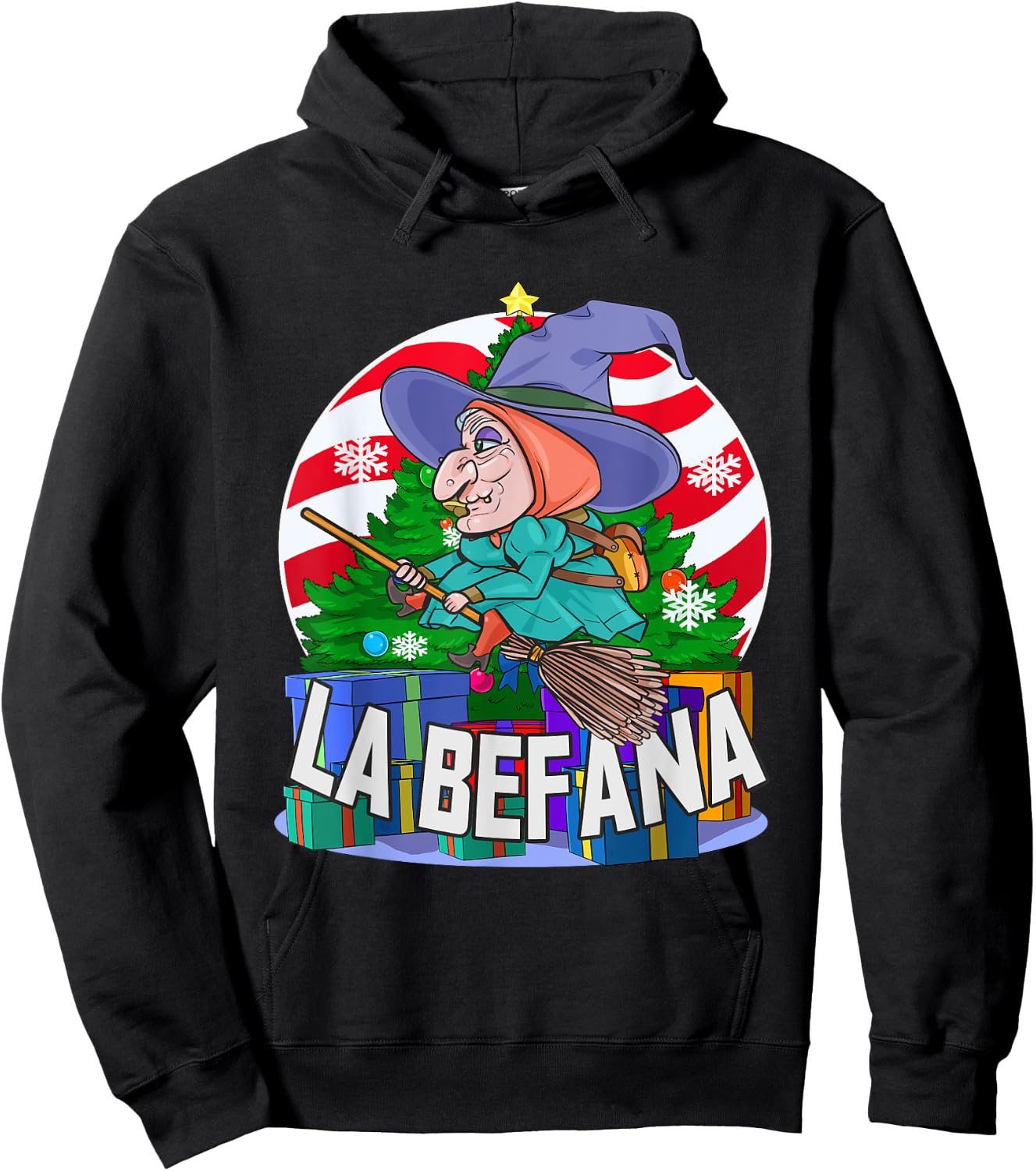 La Befana Christmas Witch Buona Italian Folklore Buon Natale Hoodie - Hoodie | Black