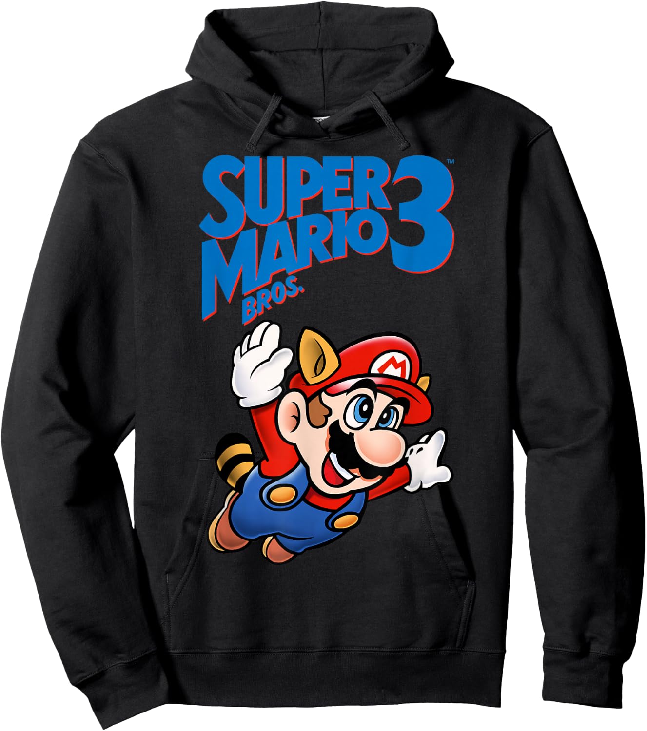 Nintendo Super Mario 3 Flying Mario Poster Hoodie - Hoodie | Black