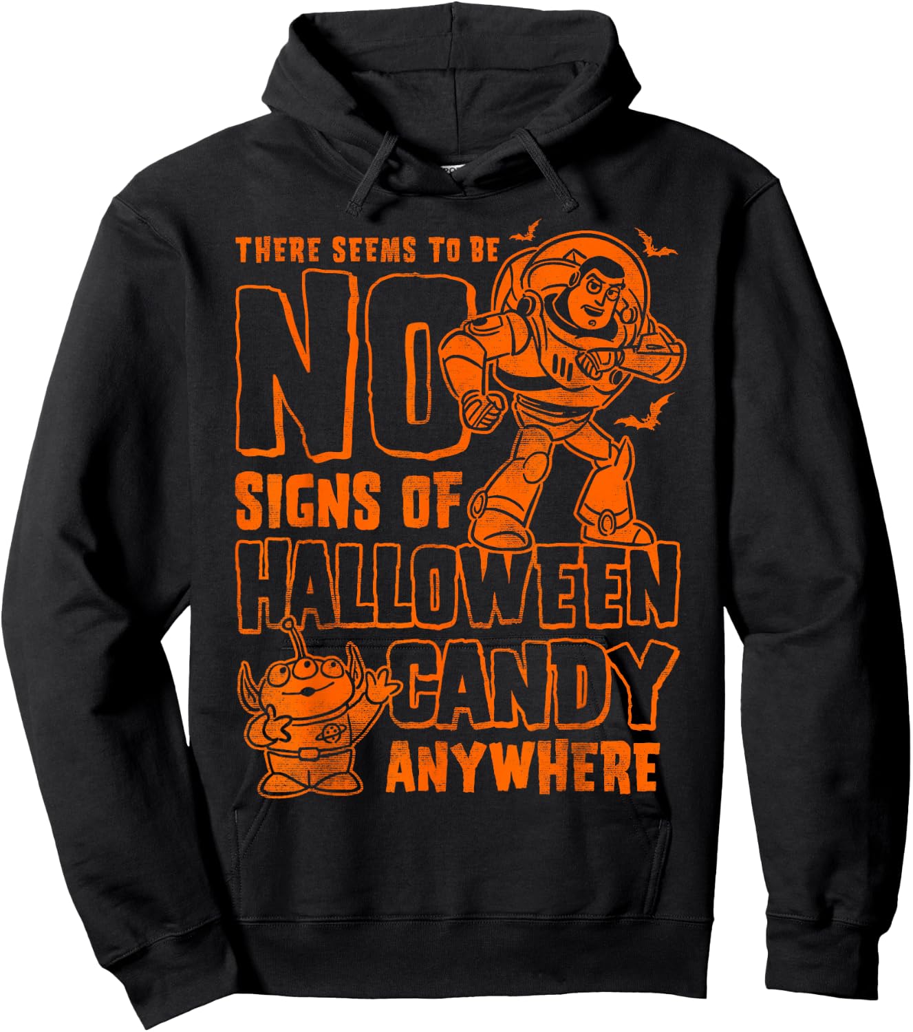 Disney Pixar Toy Story Buzz No Signs Of Halloween Candy Hoodie - Hoodie | Black