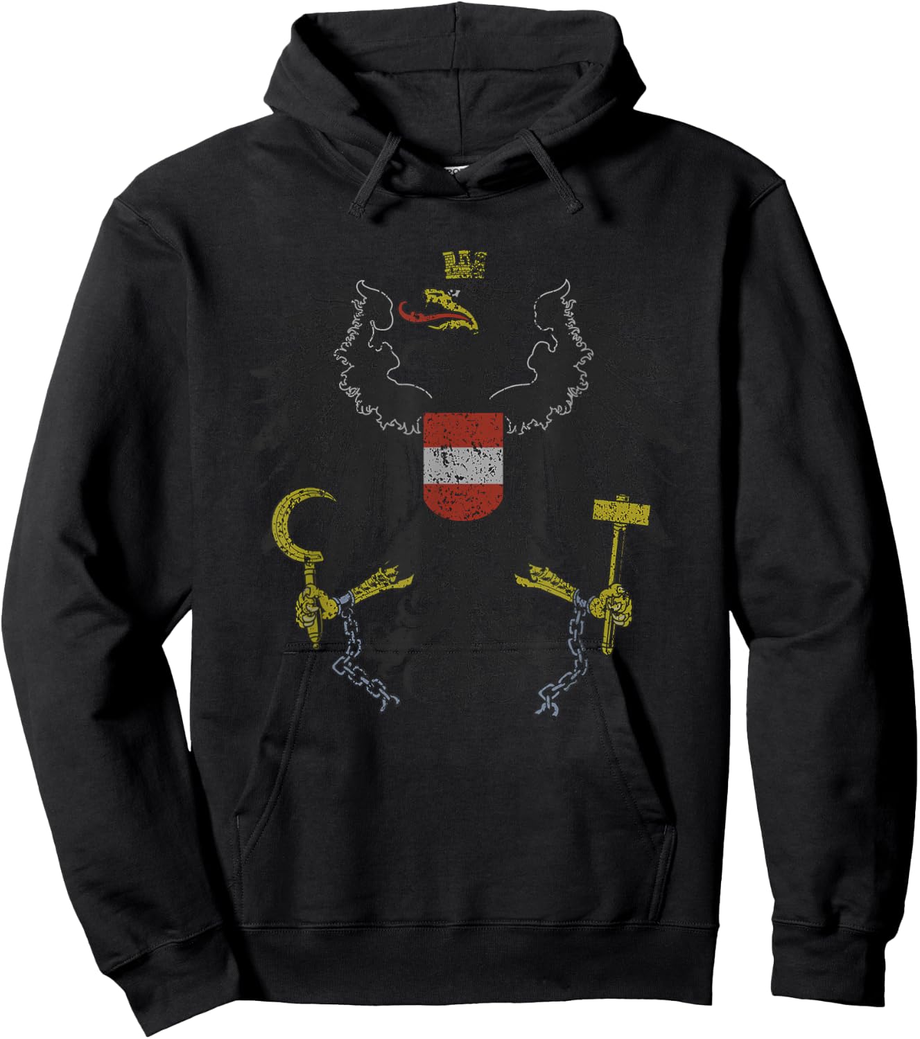 Austrian Flag Austria Coat of Arms Vienna Eagle T Shirt Hoodie - Hoodie | Black