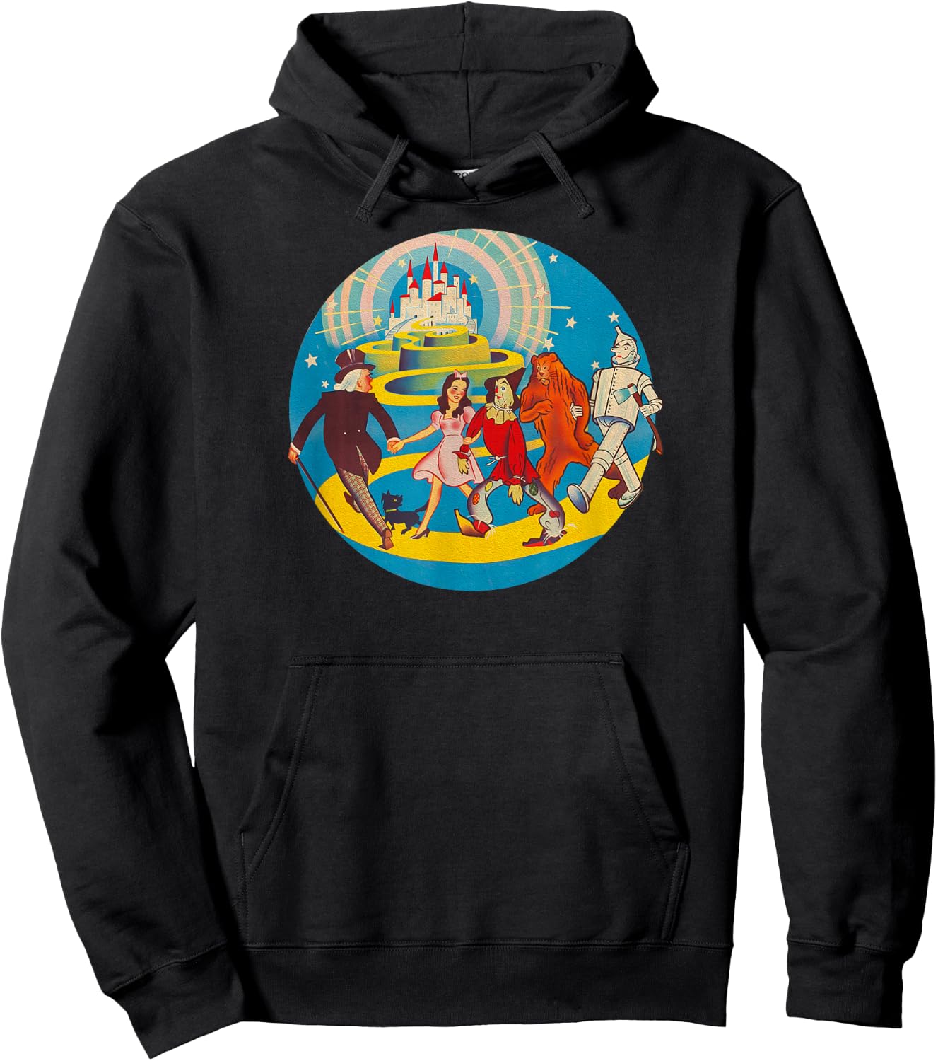 Retro Oz Emerald City The Wizard of OZ Yellow Brick Road Hoodie - Hoodie | Black