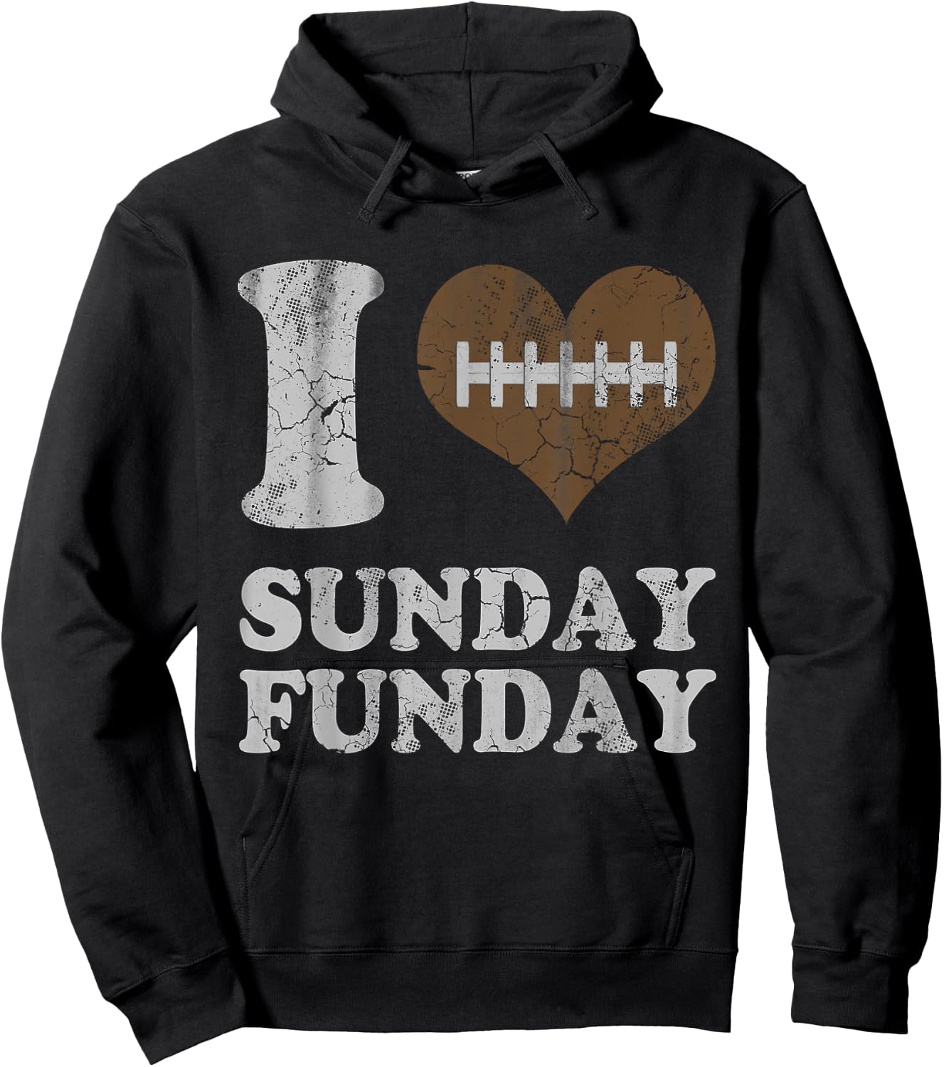 I Love Sunday Funday Football Men Women Kids Hoodie - Hoodie | Black