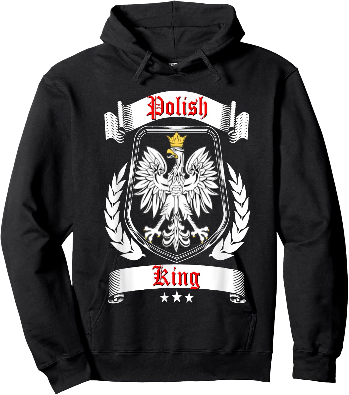 Polish King Shirt Poland Falcon Dyngus Day Dad Father Daddy Hoodie - Hoodie | Black
