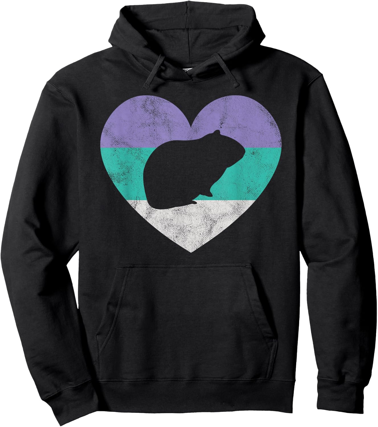 Guinea Pig Gift Shirt & Girls Retro Cute Hoodie - Hoodie | Black