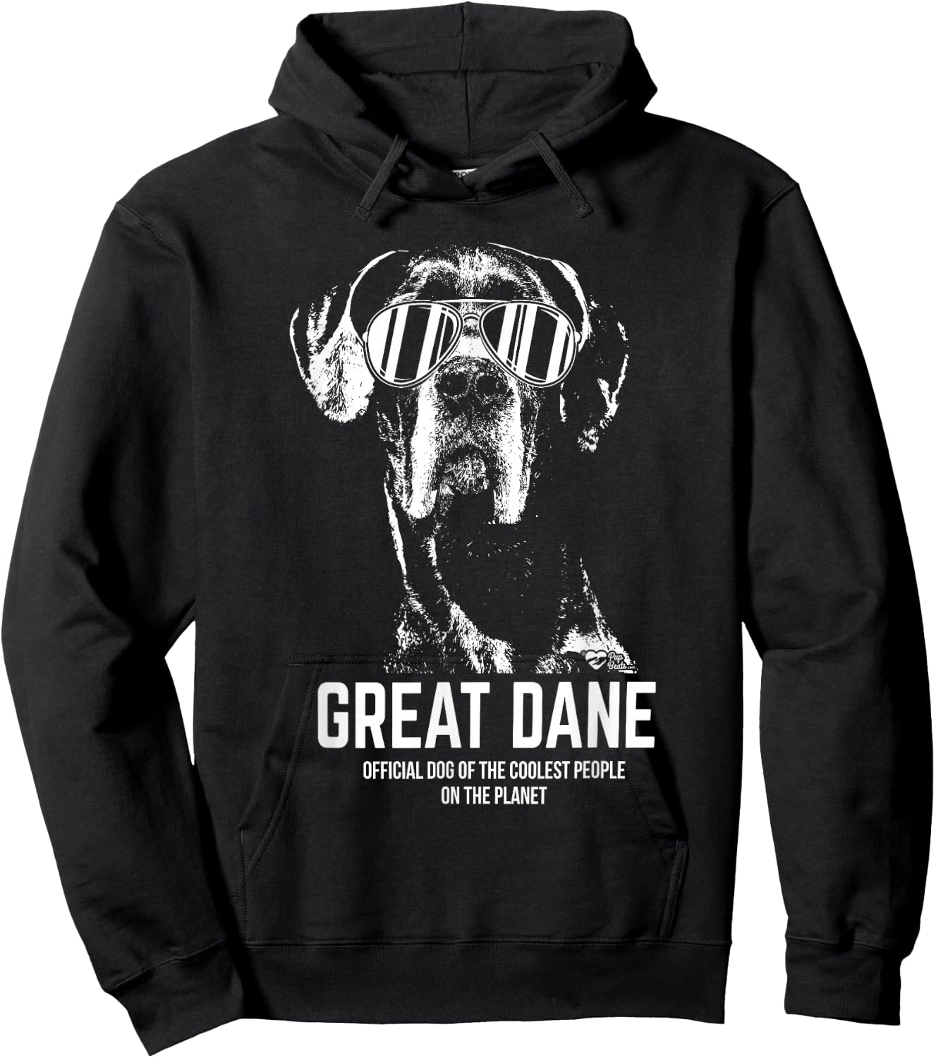 Great Dane Official Dog of The Coolest Pup Lovers Hoodie - Hoodie | Black