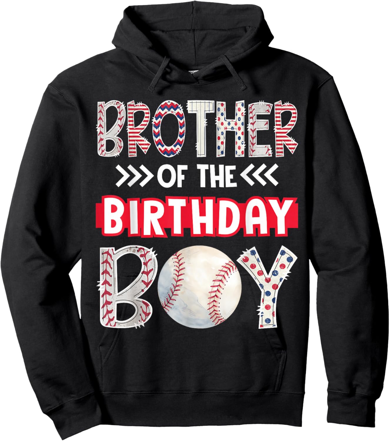 Brother of the Birthday Boy Baseball Family Squad Hoodie - Hoodie | Black