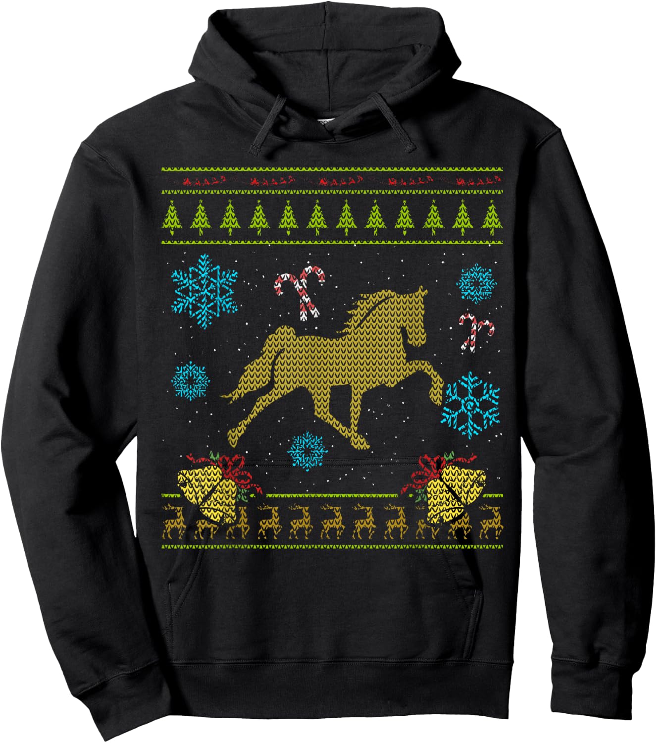 Tennessee Walking Horse Christmas Ugly Shirt Hoodie - Hoodie | Black