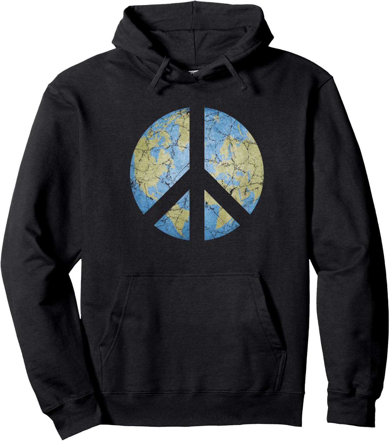 Vintage Peace On Earth World Peace Hoodie - Hoodie | Black