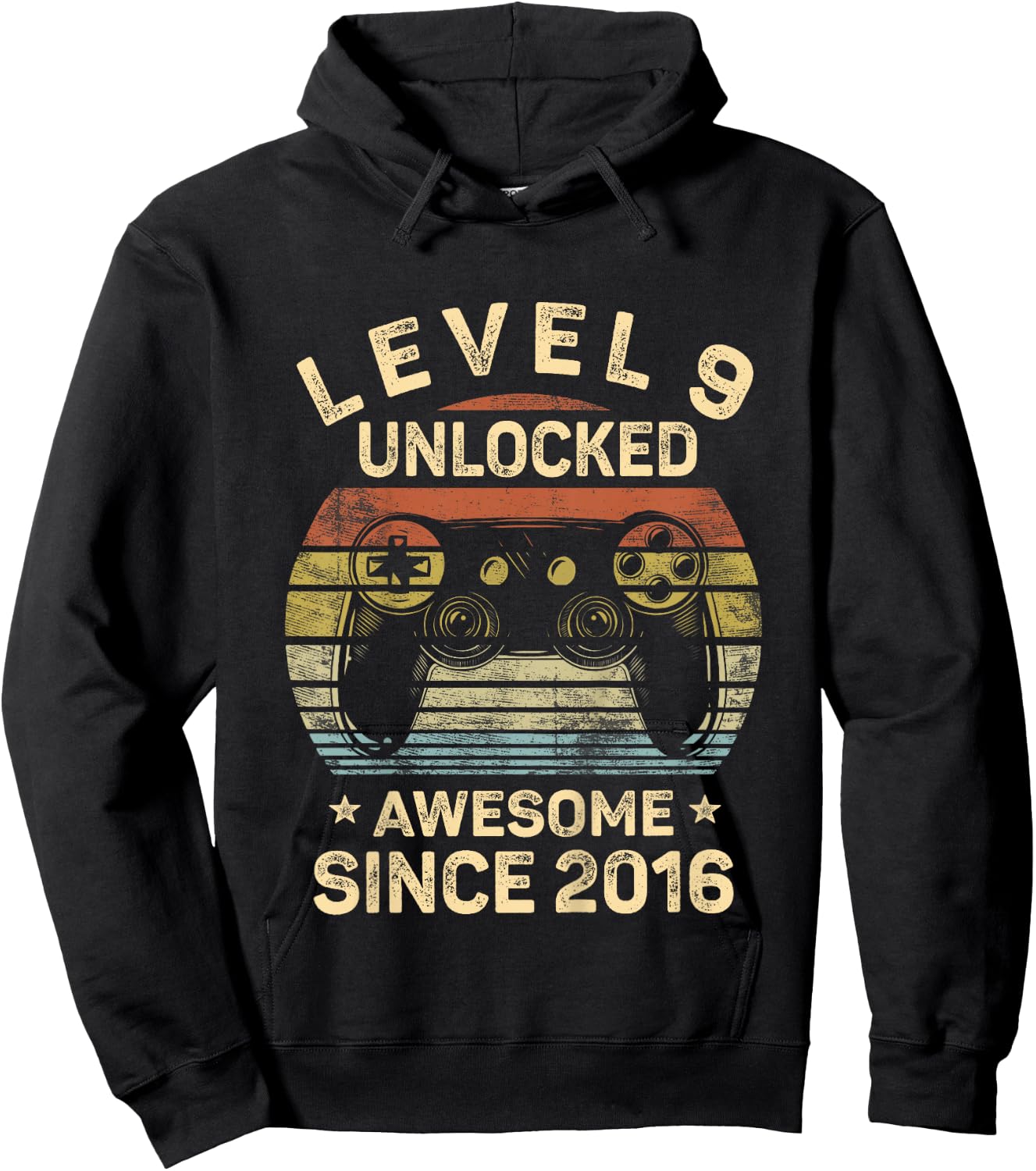 Kids Level 9 Unlocked 9th Birthday 9 Year Old Gifts Gamer Bday Hoodie - Hoodie | Black