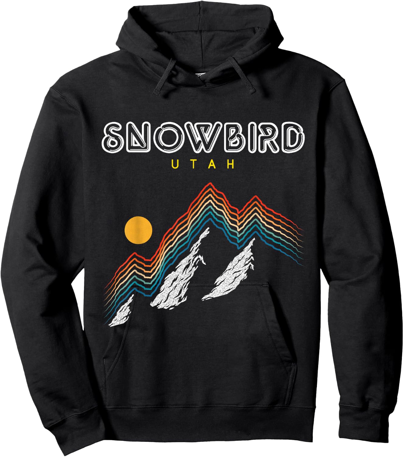 Snowbird Utah - USA Ski 1980s Retro Shirt Hoodie - Hoodie | Black