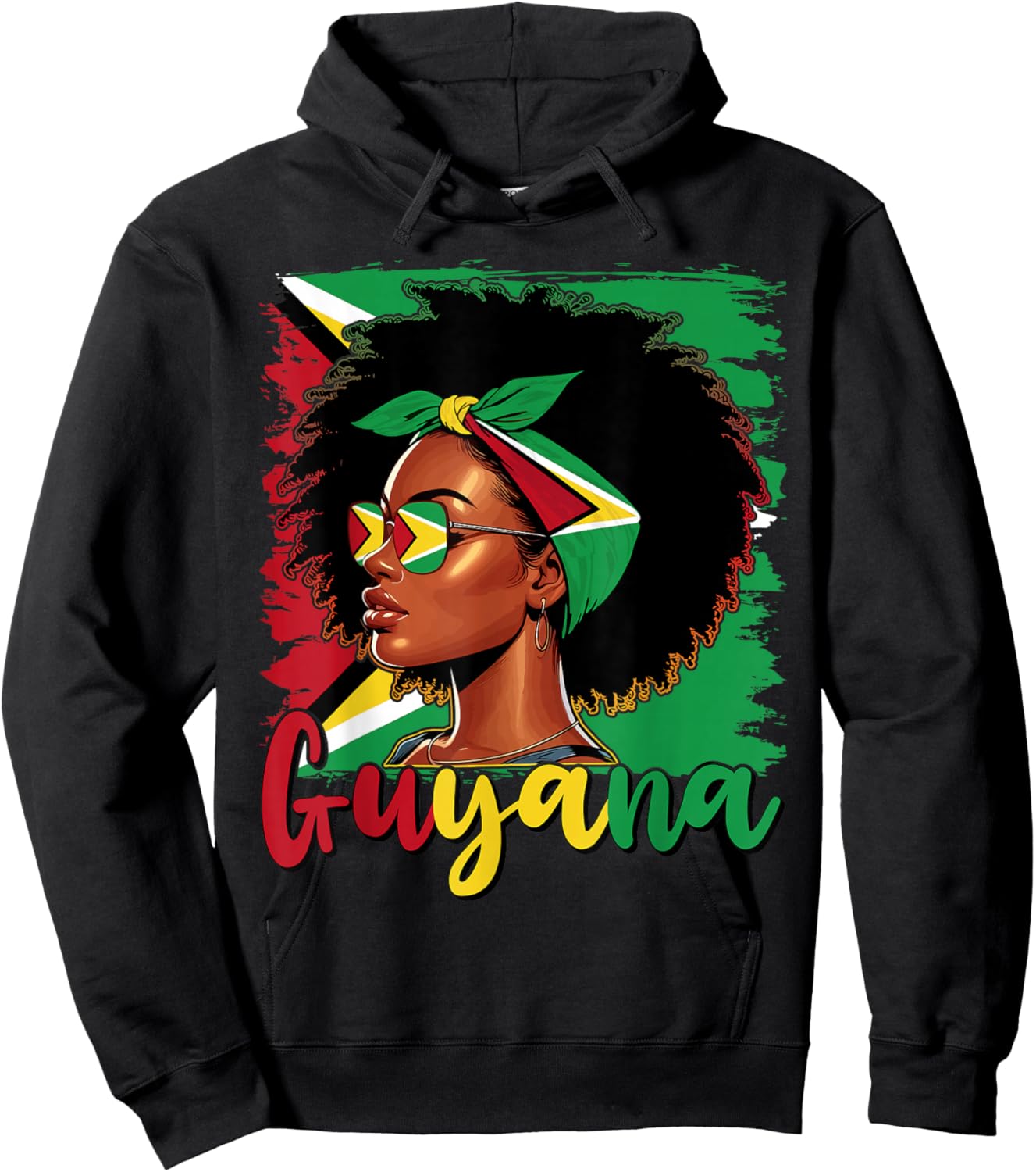 Guyanese Girl Guyana Flag Proud Guyanese Women Hoodie - Hoodie | Black