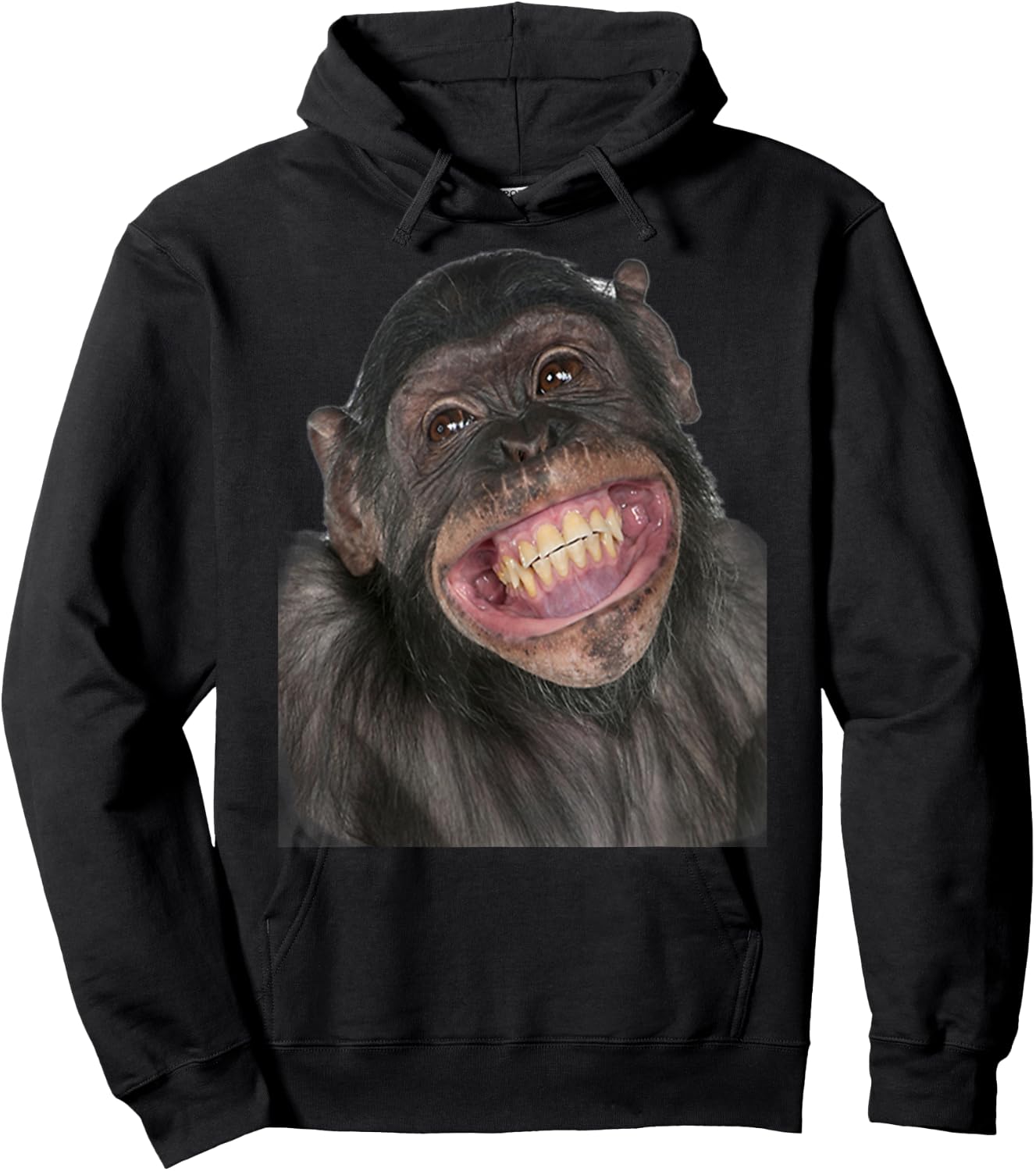 Smiling Monkey Funny Abe Hoodie - Hoodie | Black