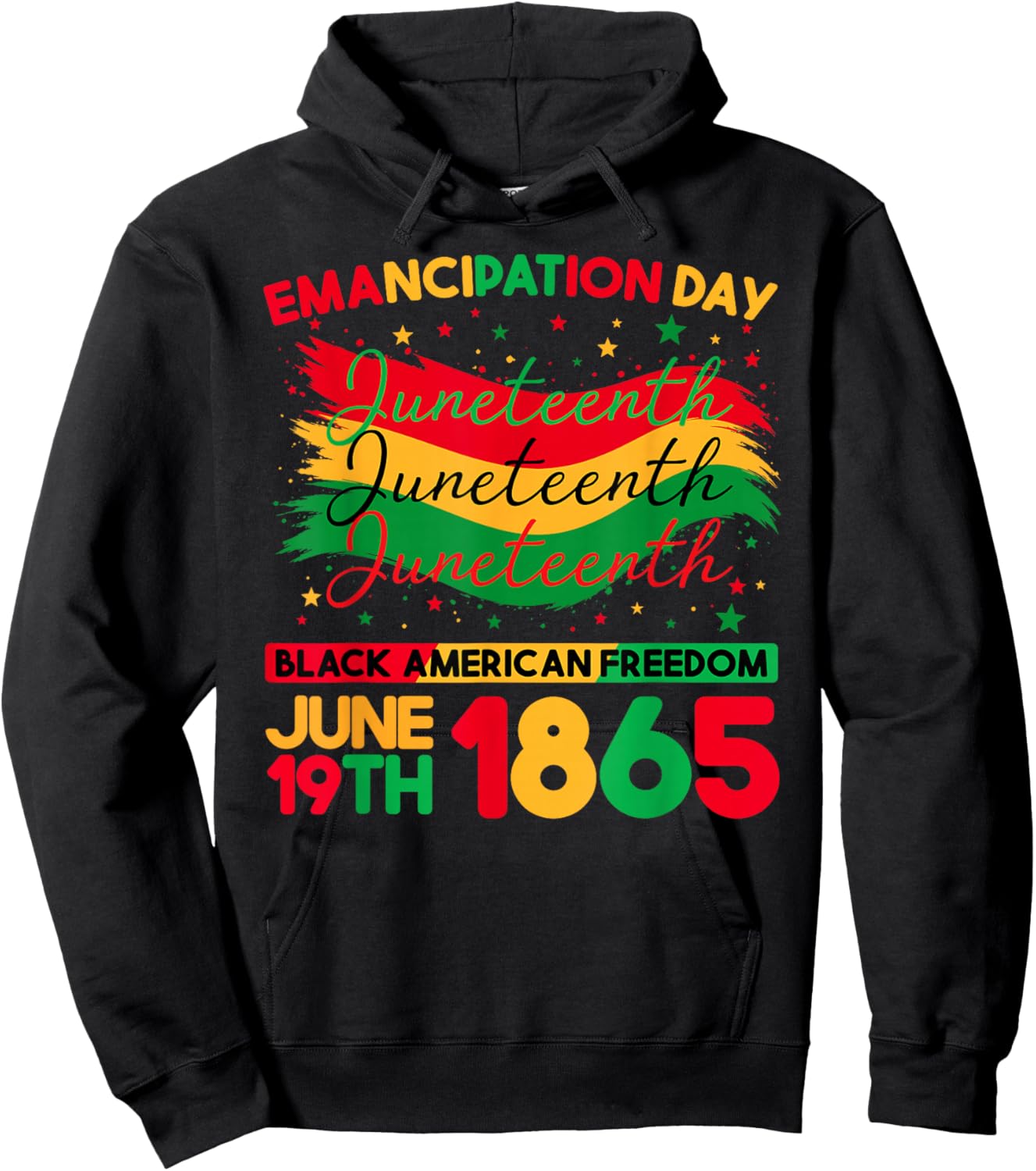 Juneteenth Black American Feedom 1865 Juneteenth Men Women Hoodie - Hoodie | Black
