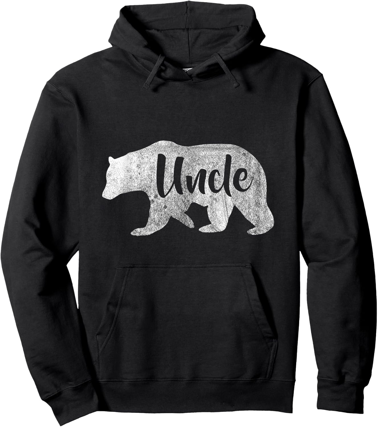 Men's Uncle Bear Cool Outdoors Family Hoodie - Hoodie | Black