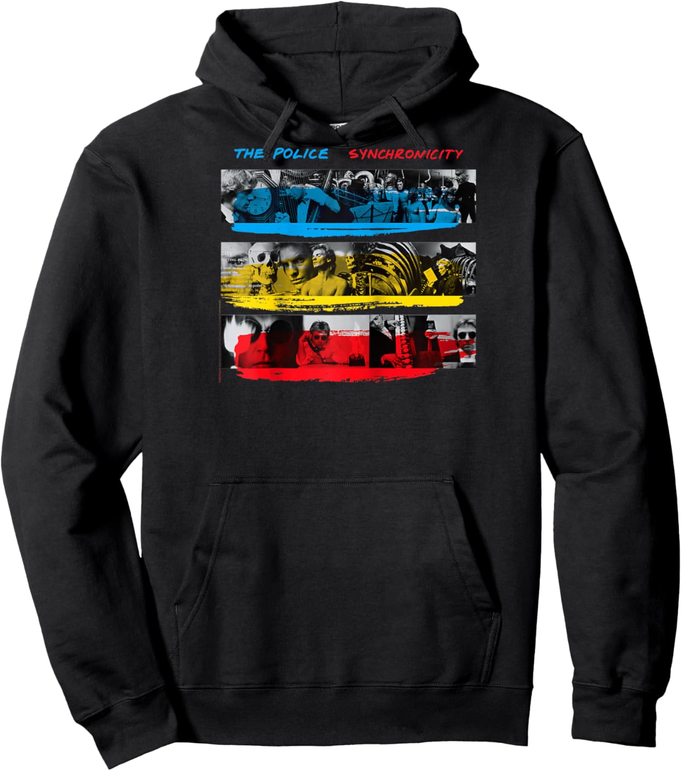Official The Police Synchronicity resized Raglan Baseball Hoodie - Hoodie | Black